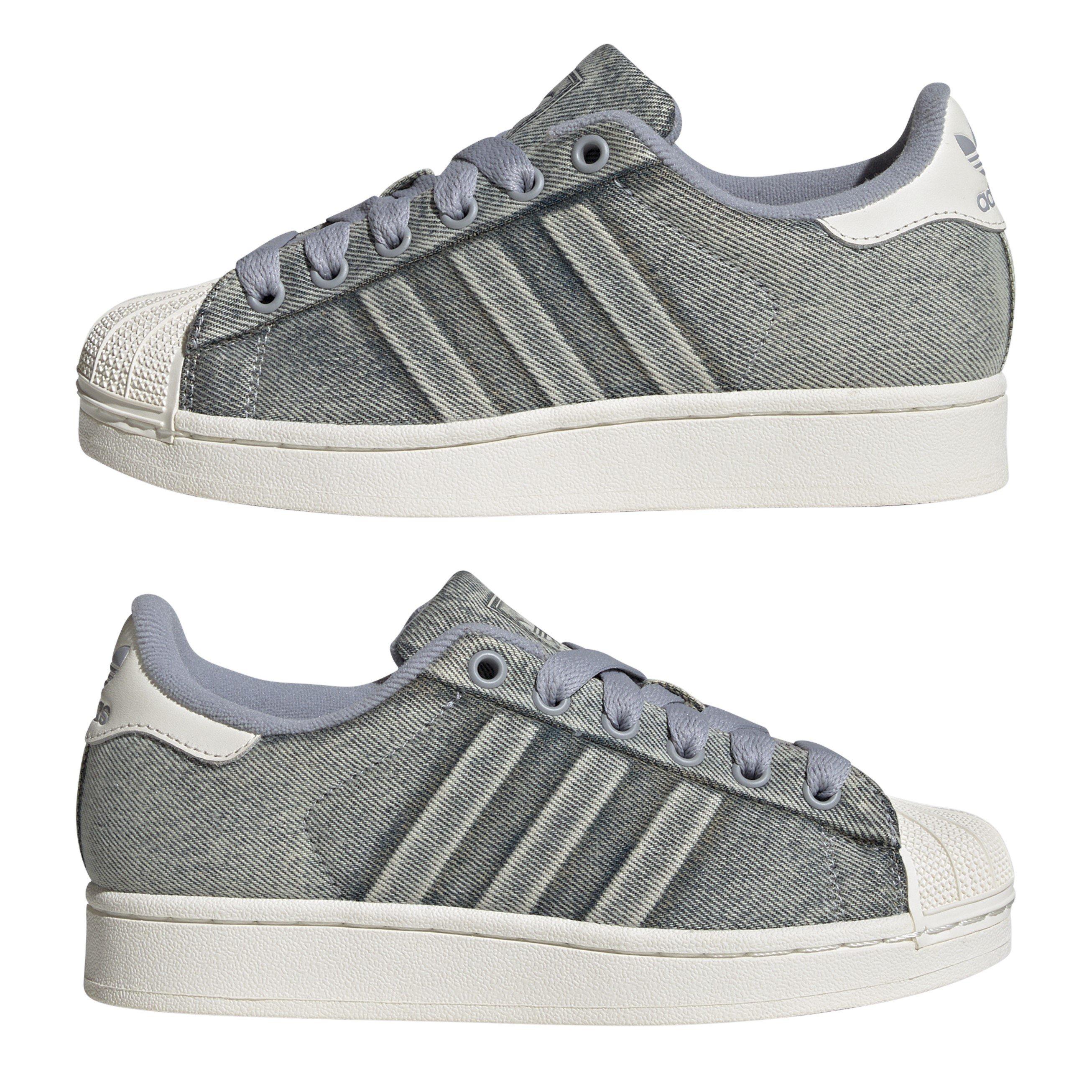 Blue Denim - adidas Originals - Kids' Superstar Low-Top Trainers - 9