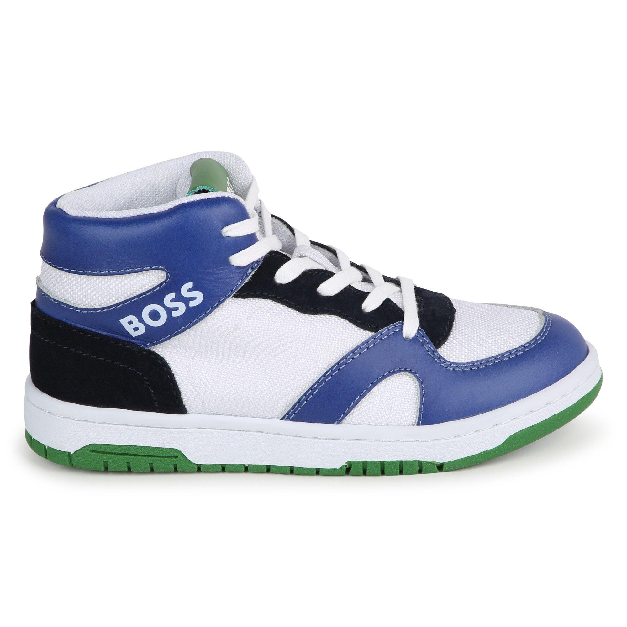 White 10P - Boss - Kids Hi Top Trainers - 2