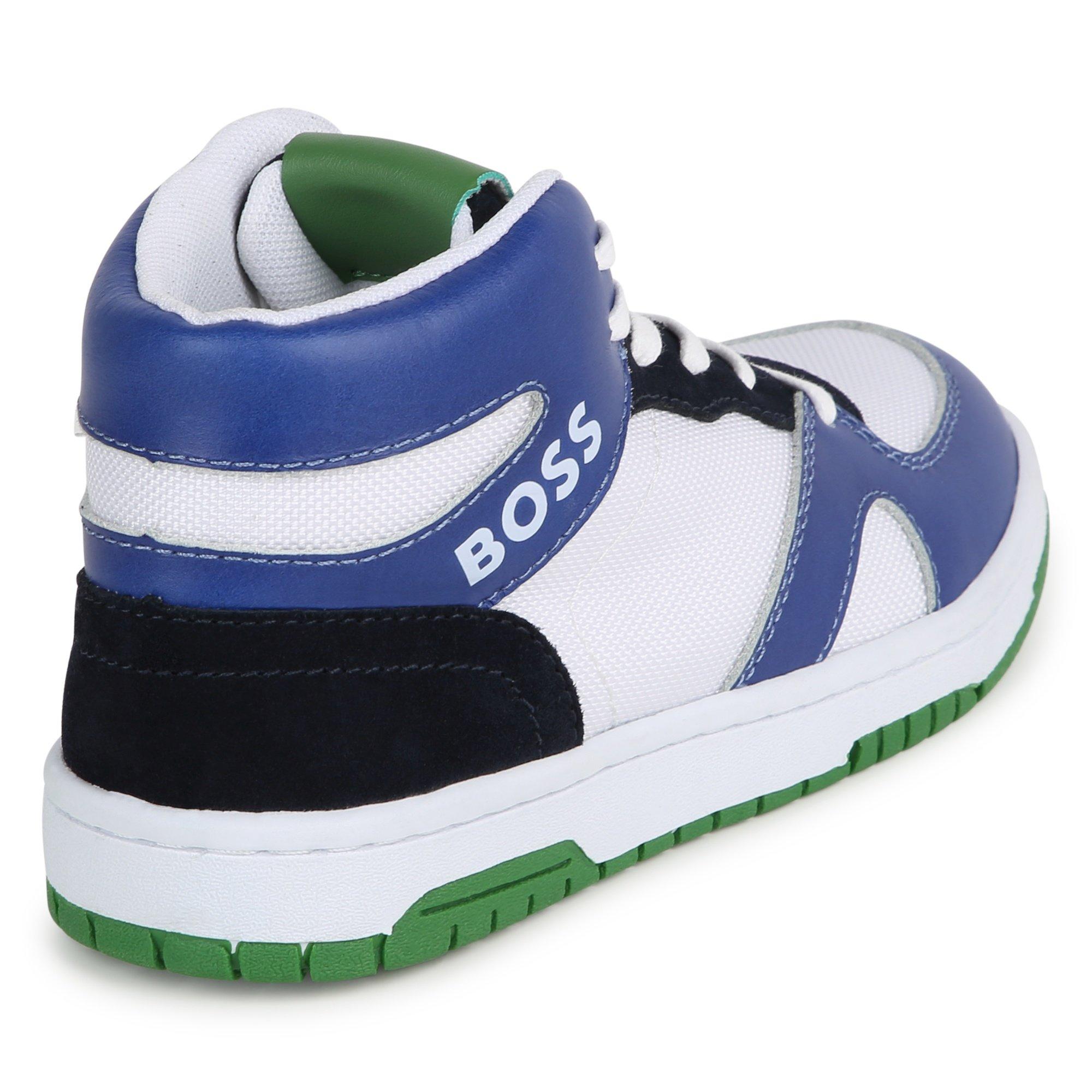 White 10P - Boss - Kids Hi Top Trainers - 3