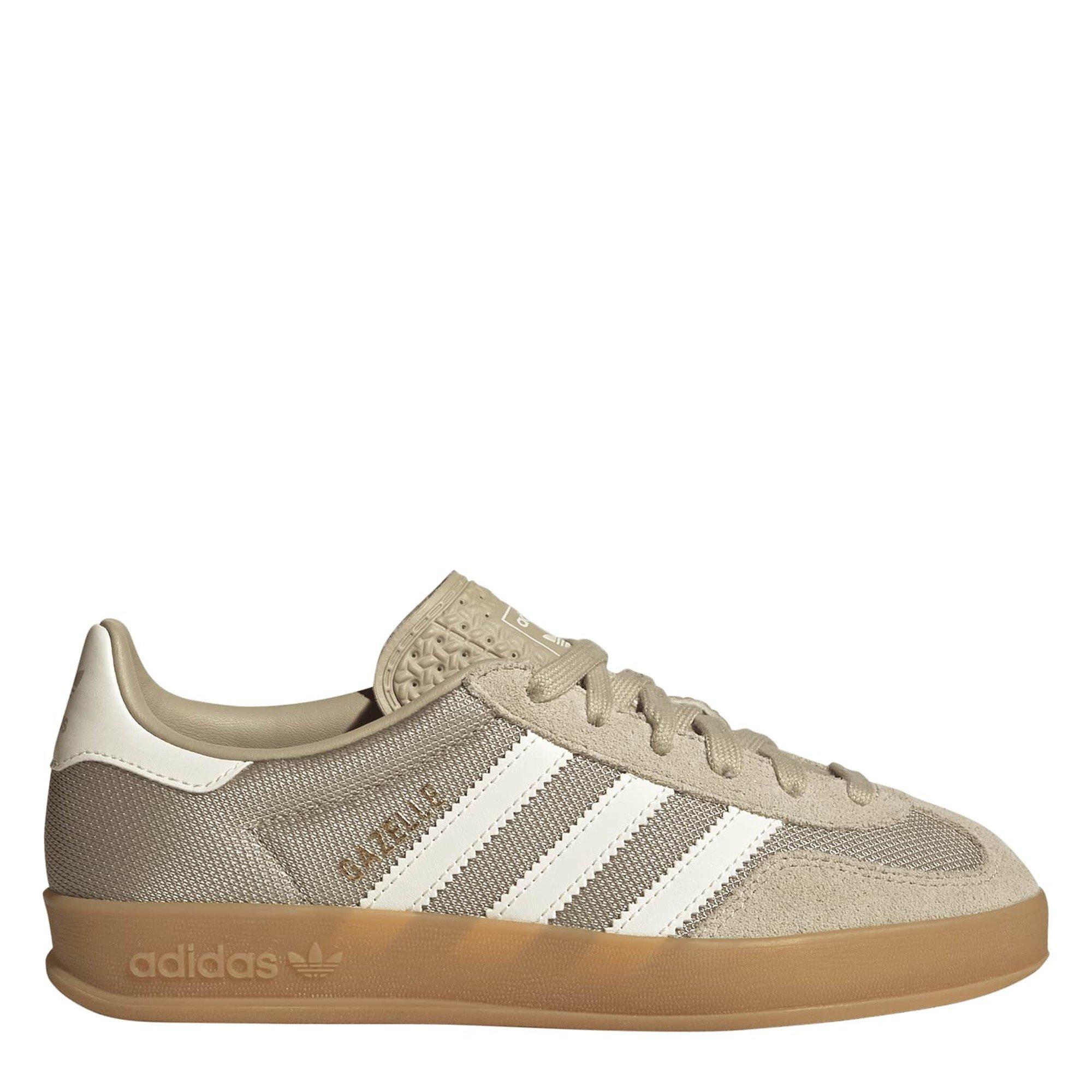 Khaki Three - adidas Originals - Adidas Gazelle Indoo Jn64 - 1