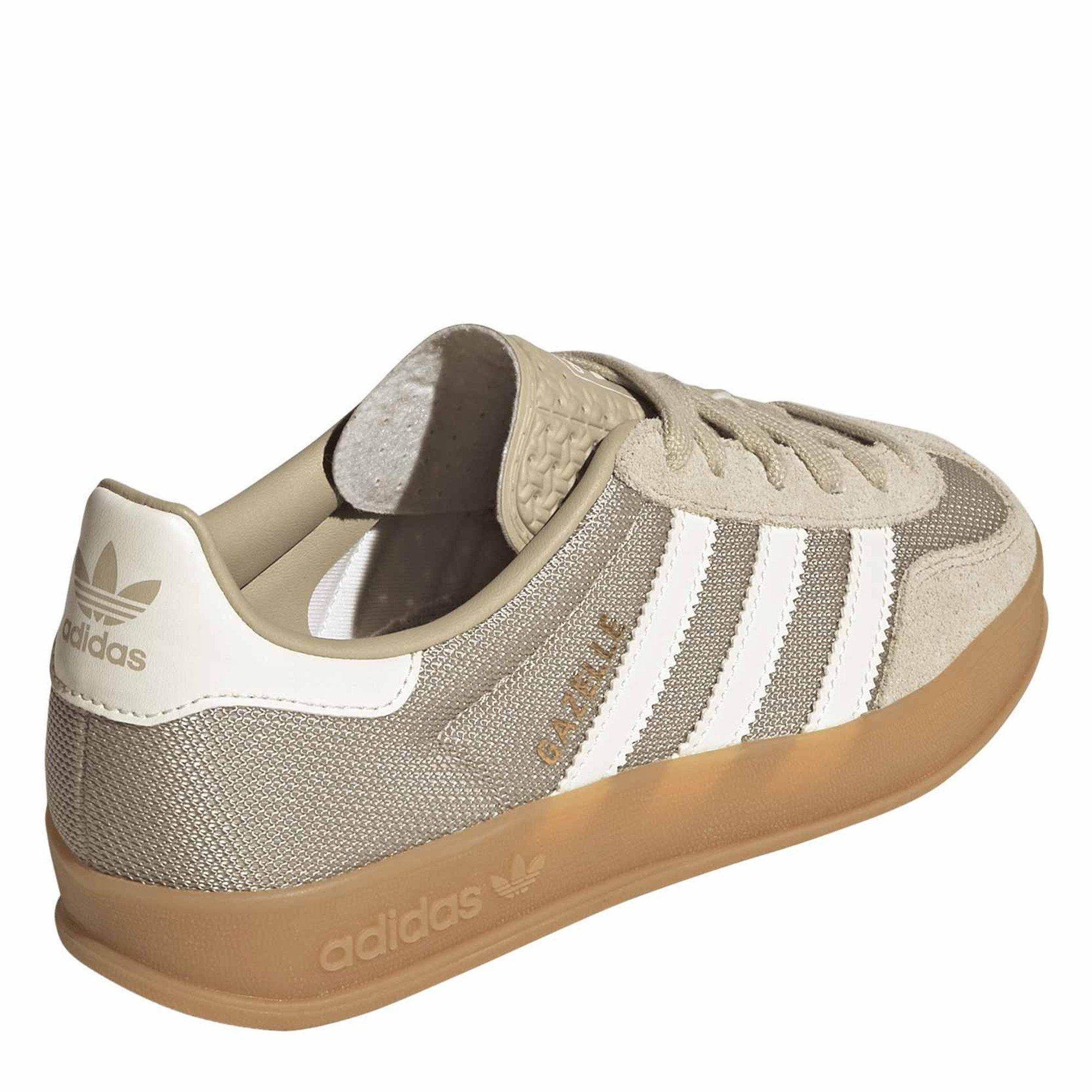 Khaki Three - adidas Originals - Adidas Gazelle Indoo Jn64 - 4