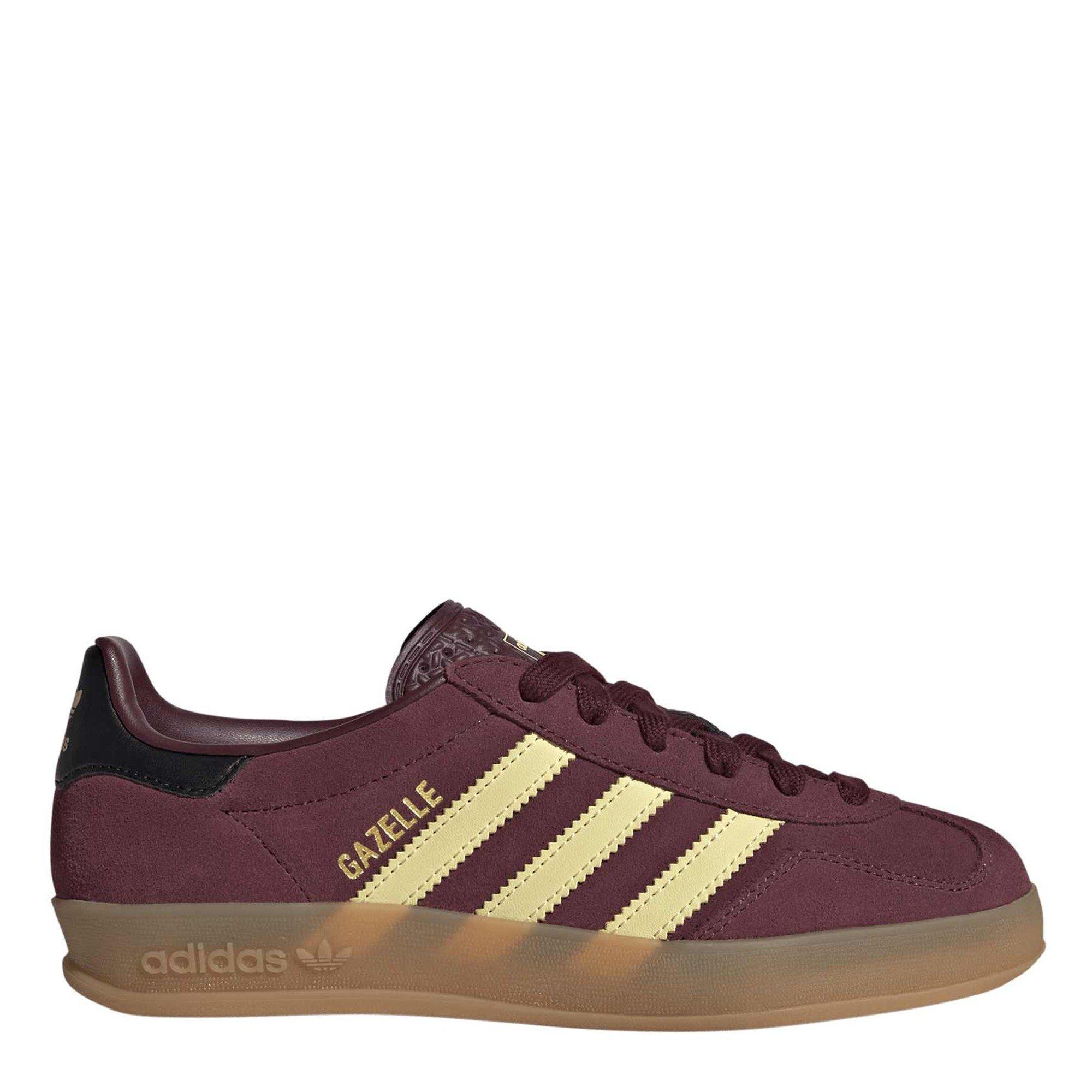 Maroon/Yellow - adidas Originals - Adidas Gazelle Indoo Jn64 - 1