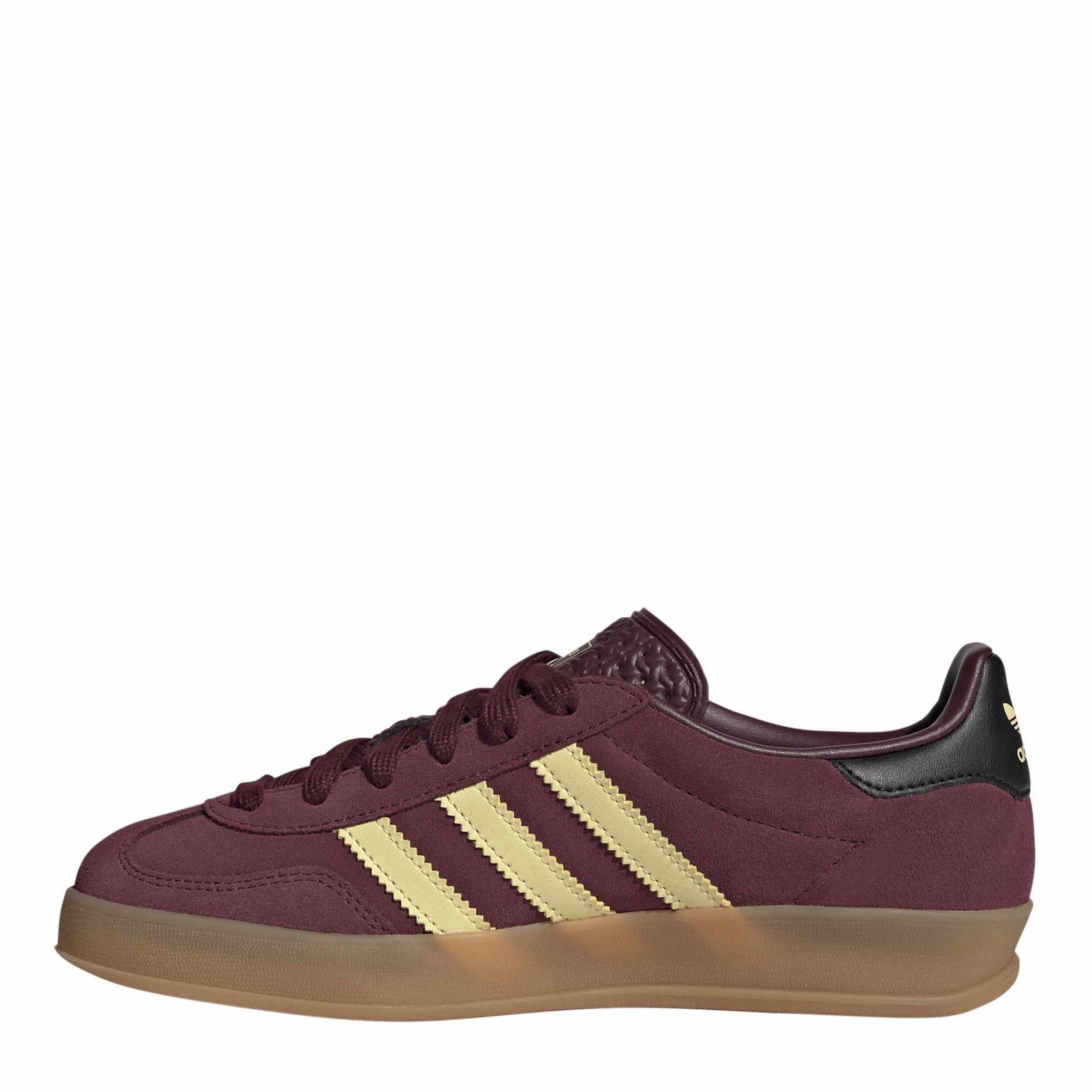 Maroon/Yellow - adidas Originals - Adidas Gazelle Indoo Jn64 - 2