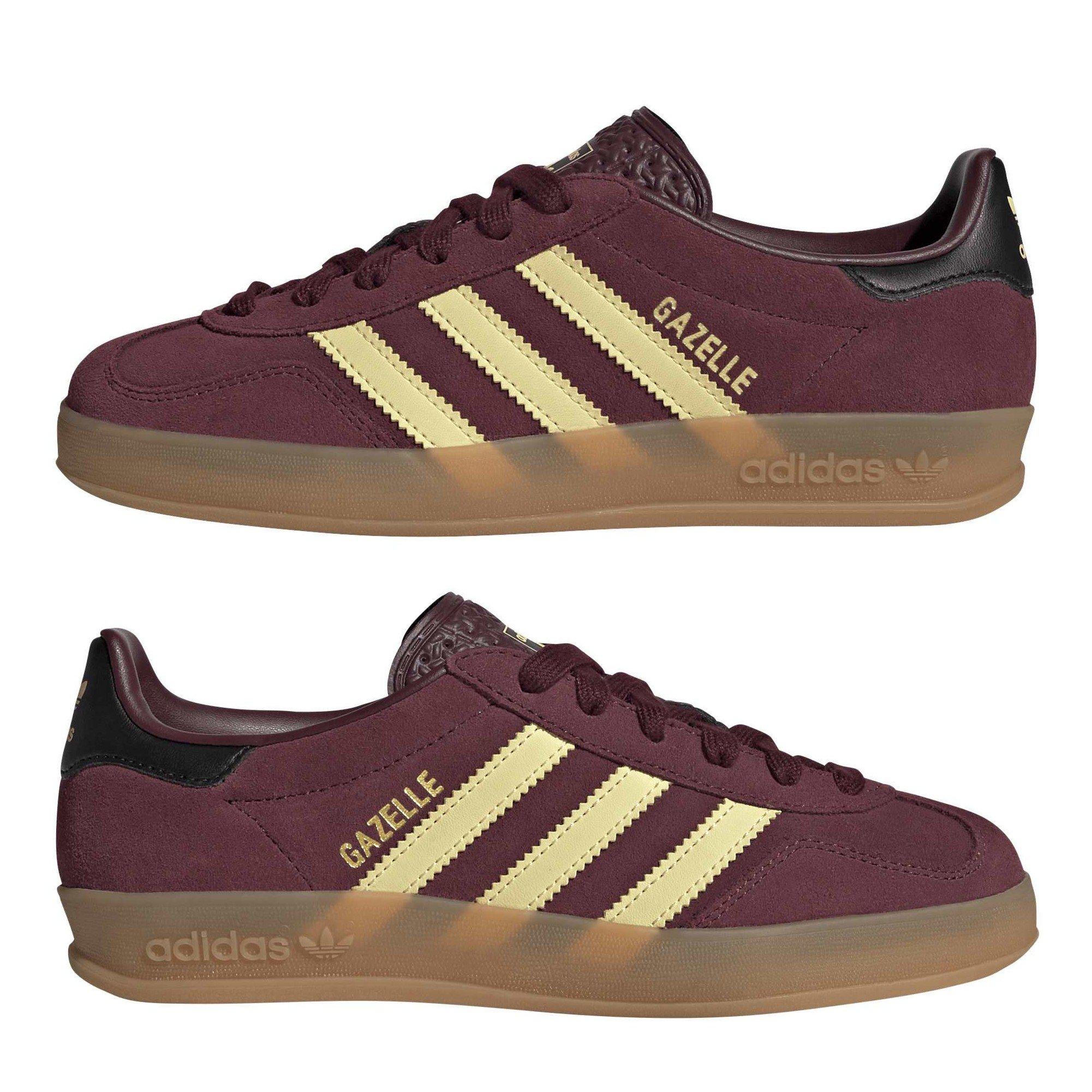 Maroon/Yellow - adidas Originals - Adidas Gazelle Indoo Jn64 - 9