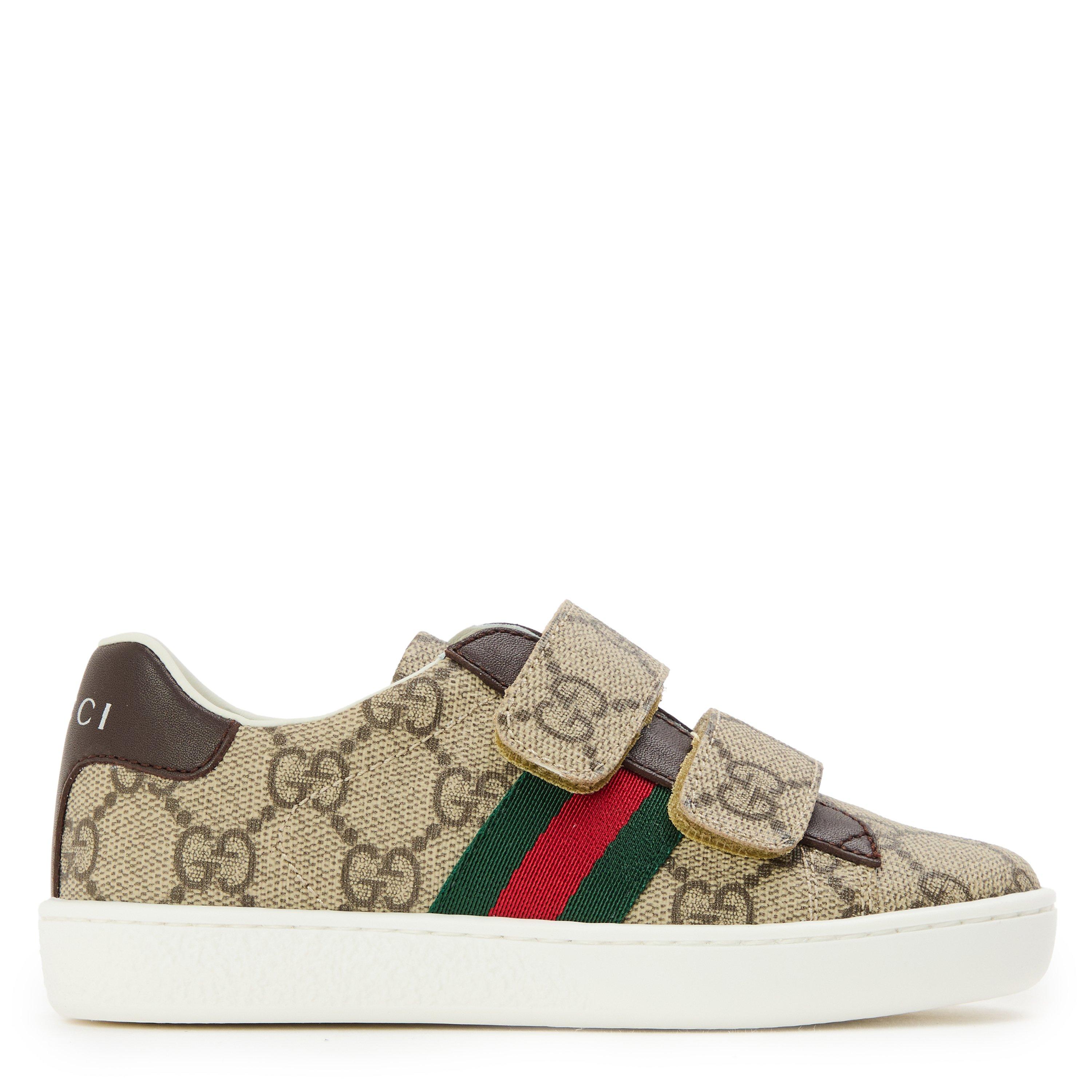 Beige/Brwn 9753 - Gucci - Unisex Kids' GG Logo Low-Top Trainers - 1