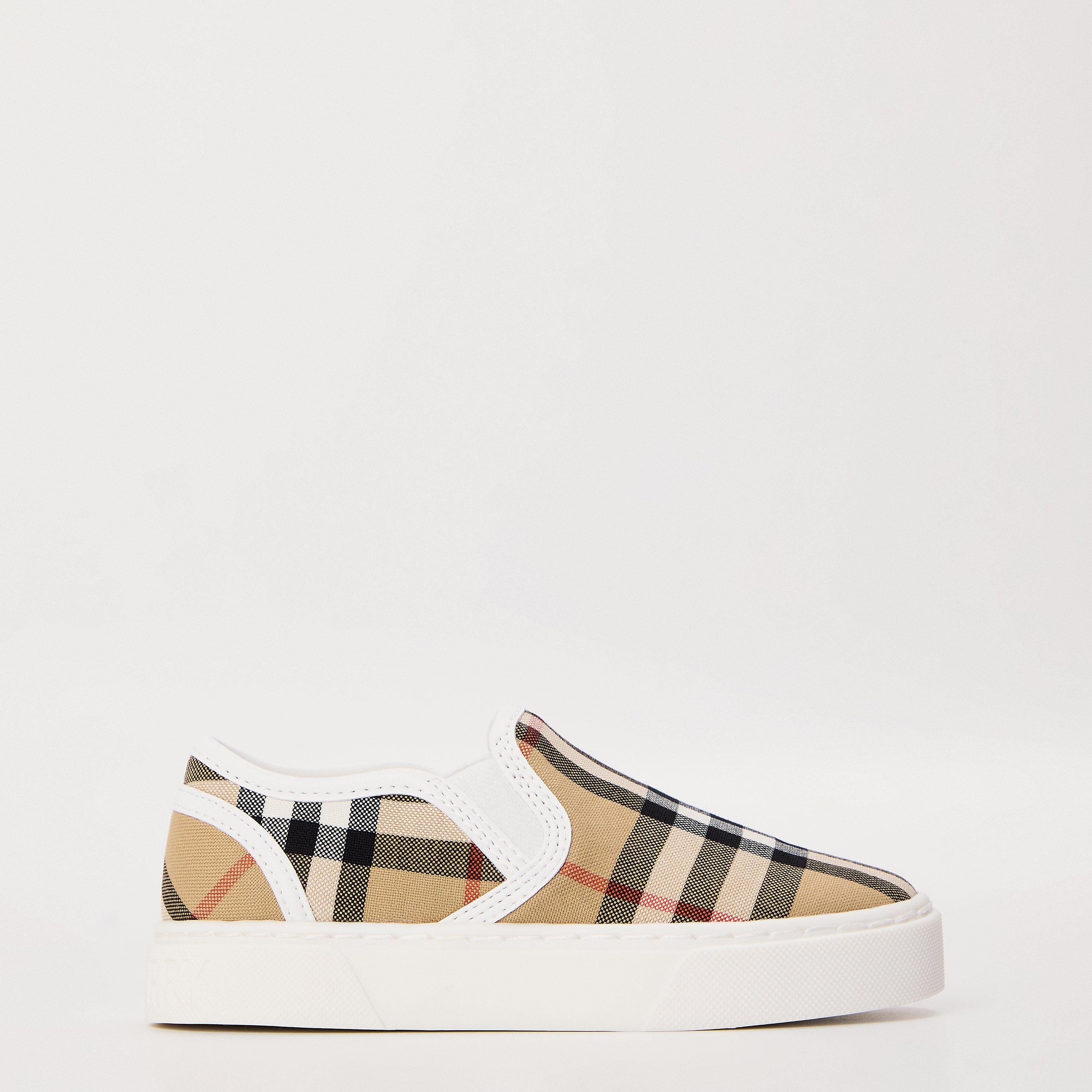 Sand Chk B9368 - Burberry - Unisex Kids' Burb Kit Low-Top Trainers - 1