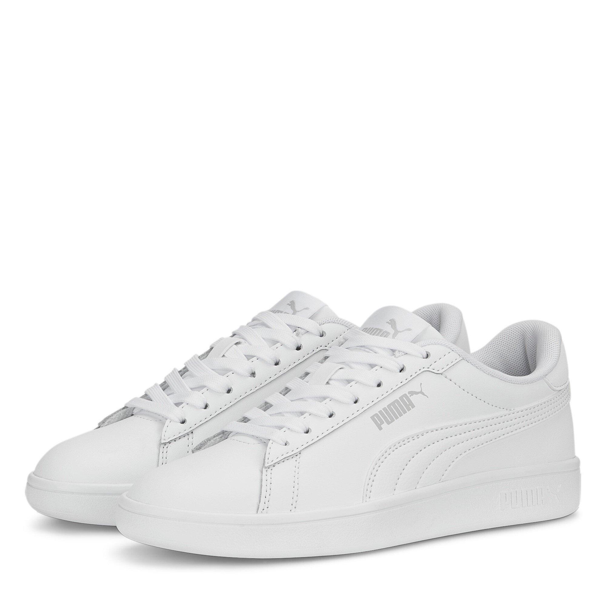Puma Boys Smash Vulc Junior Trainers - White/White - 5.5 (38.5)