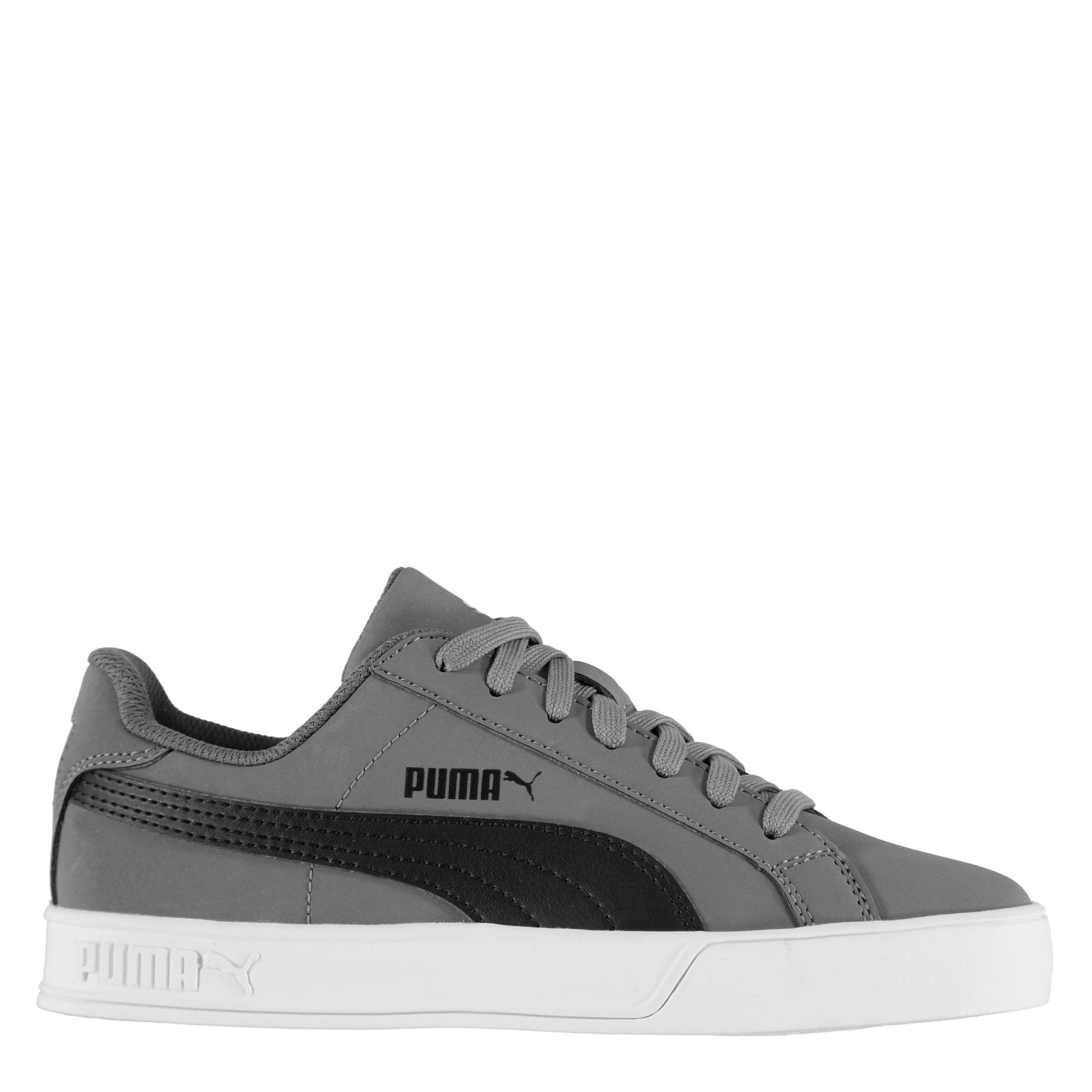 Grey - Puma - Smash Vulc Junior Boys Trainers - 1
