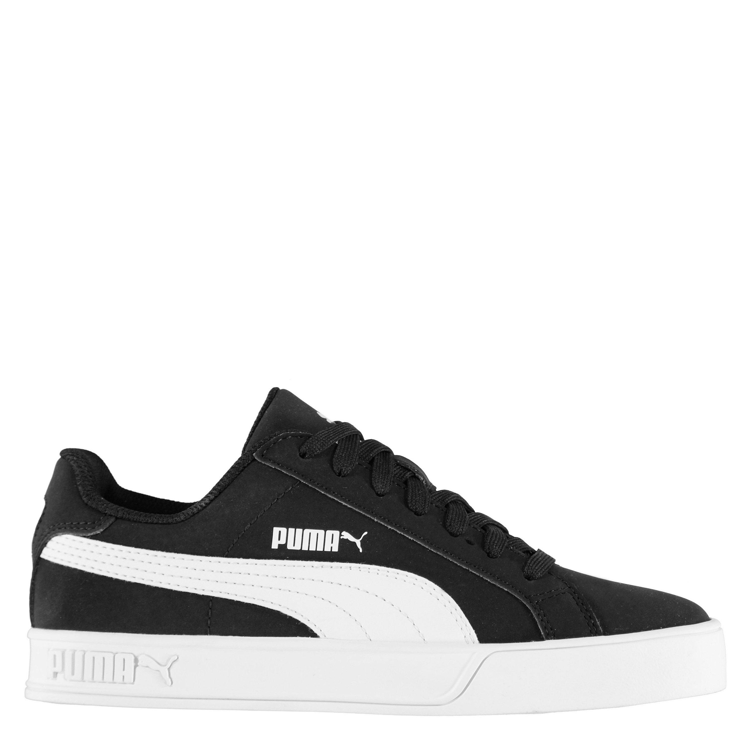 Black/White - Puma - Smash Vulc Junior Boys Trainers - 1