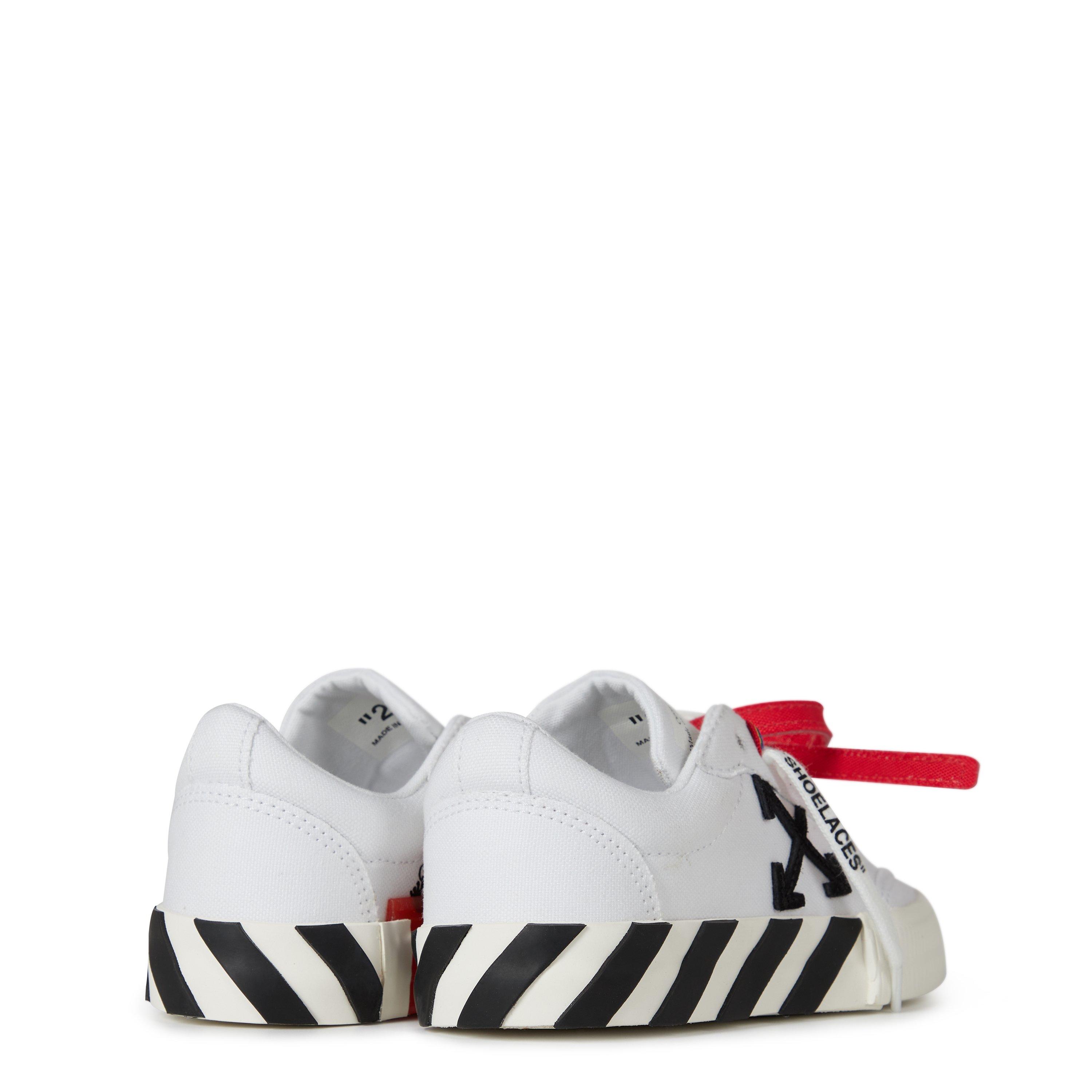 Wht Blk 0110 - Off White - Kids Juniors Vulcanised Lace-Up Trainers, Signature Arrows Motif - 4