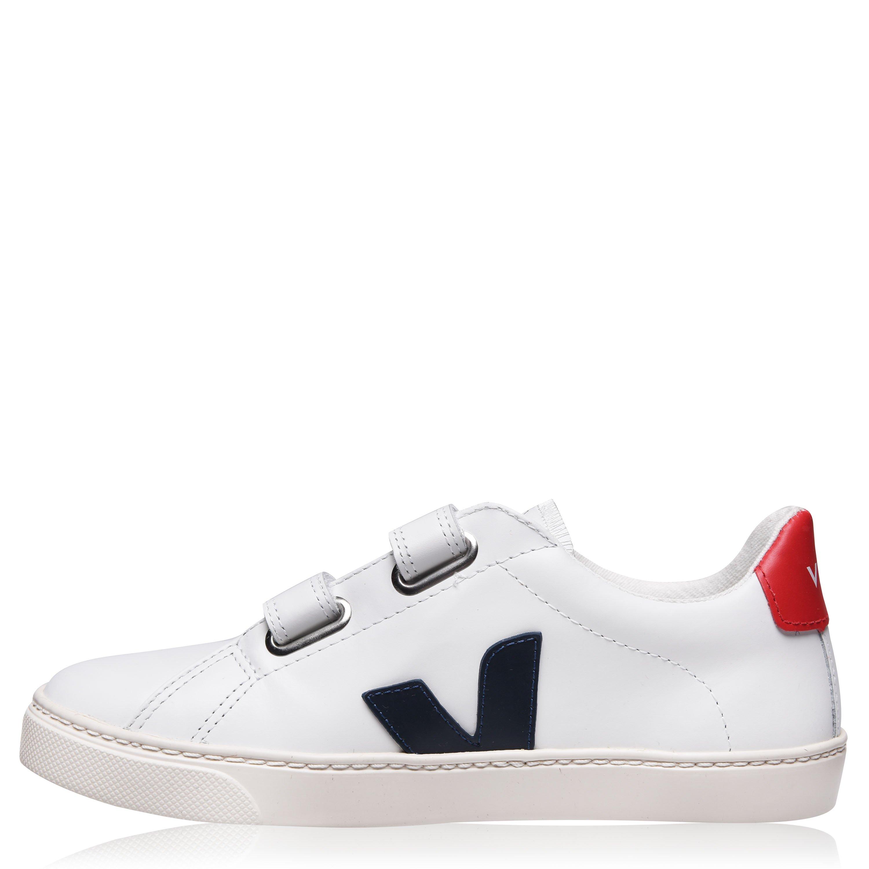 White/Naut/Pek - Veja - Esplar Leather Trainers - 2