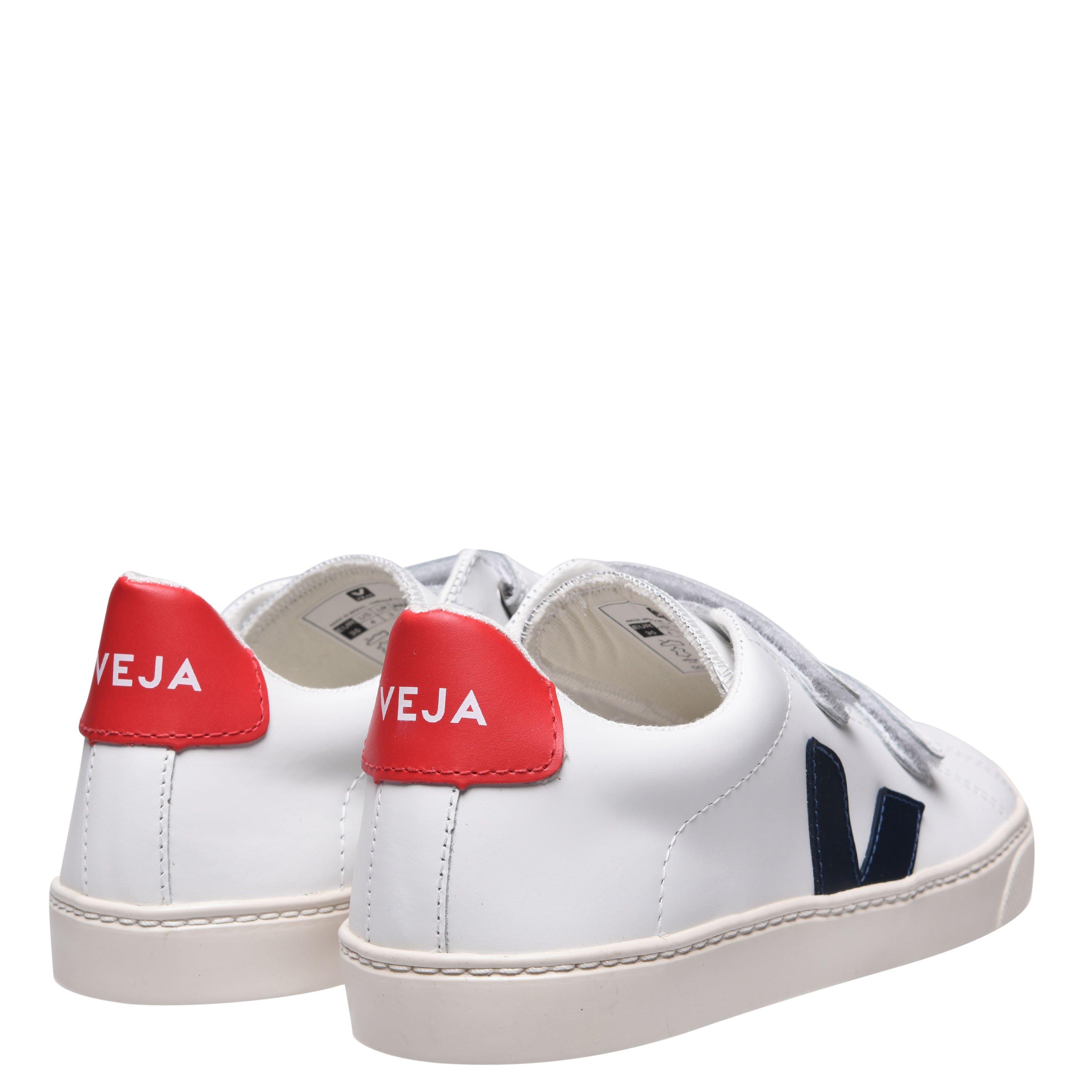 White/Naut/Pek - Veja - Esplar Leather Trainers - 4