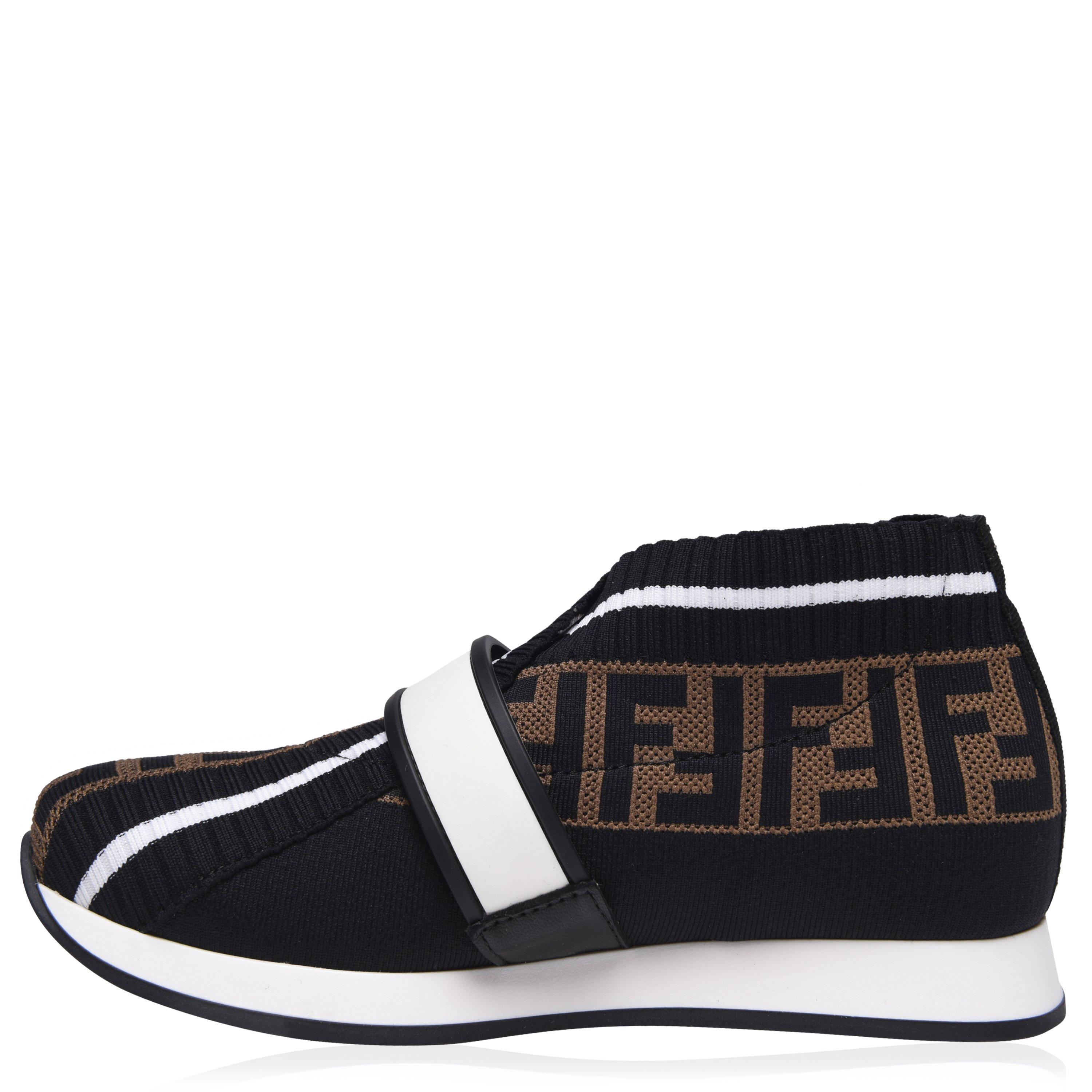 Black F19N7 - Fendi - Low Sock Trainers - 2