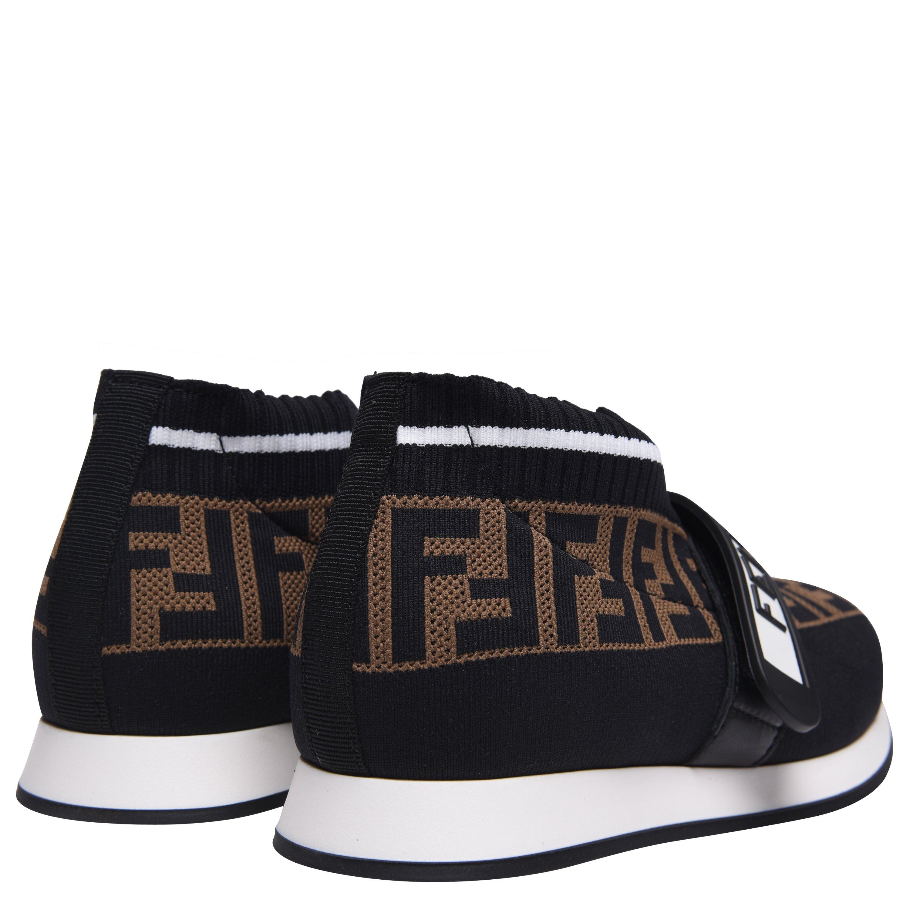 Black F19N7 - Fendi - Low Sock Trainers - 4