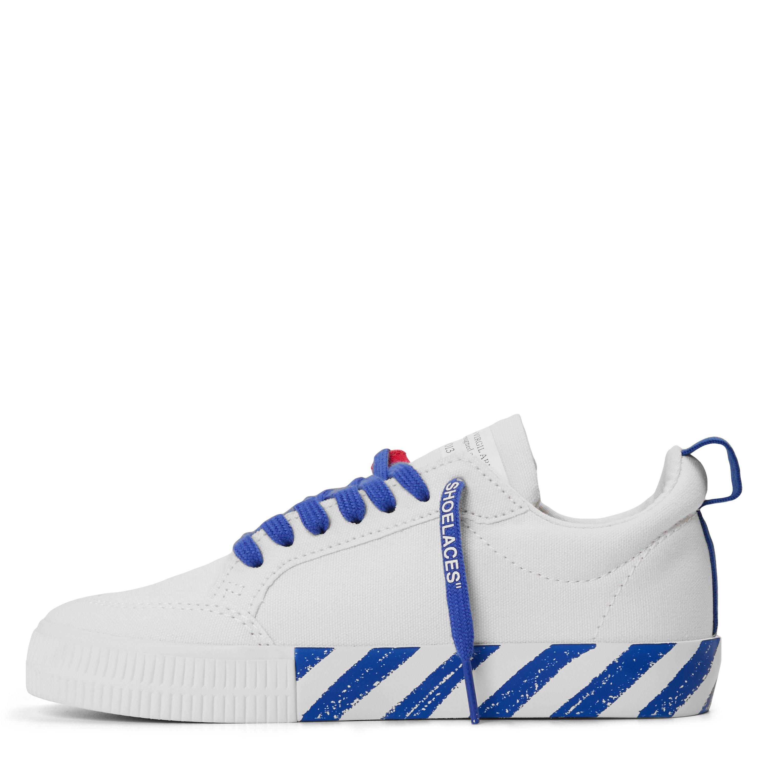Wht Blue - Off White - Kids' Vulcan Leather Low-Top Trainers - 2