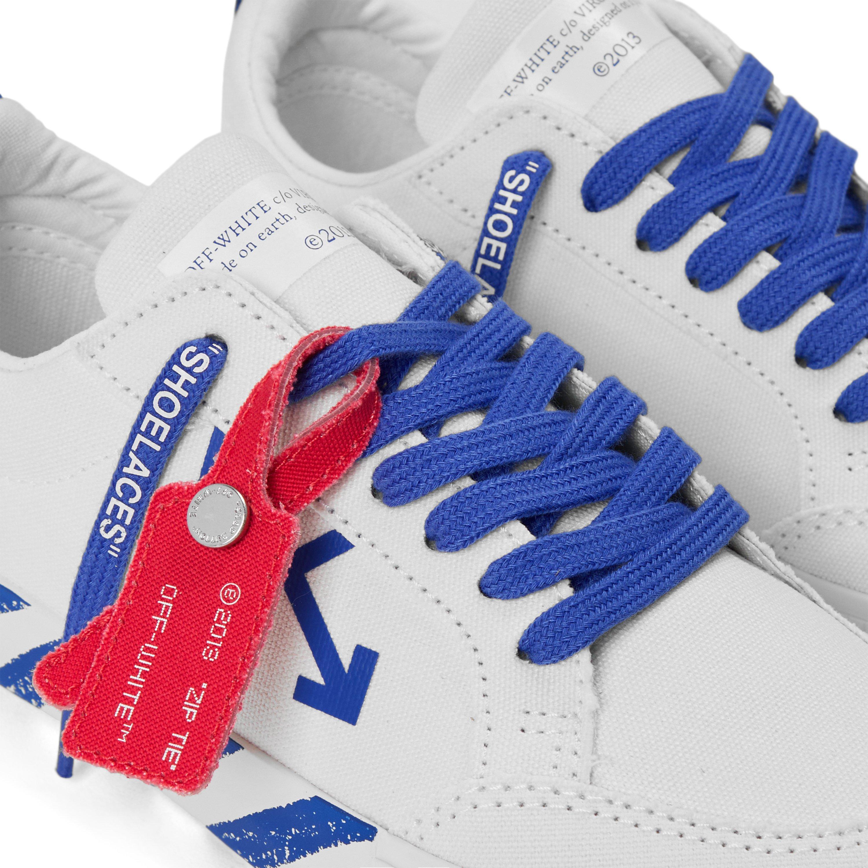 Wht Blue - Off White - Kids' Vulcan Leather Low-Top Trainers - 3