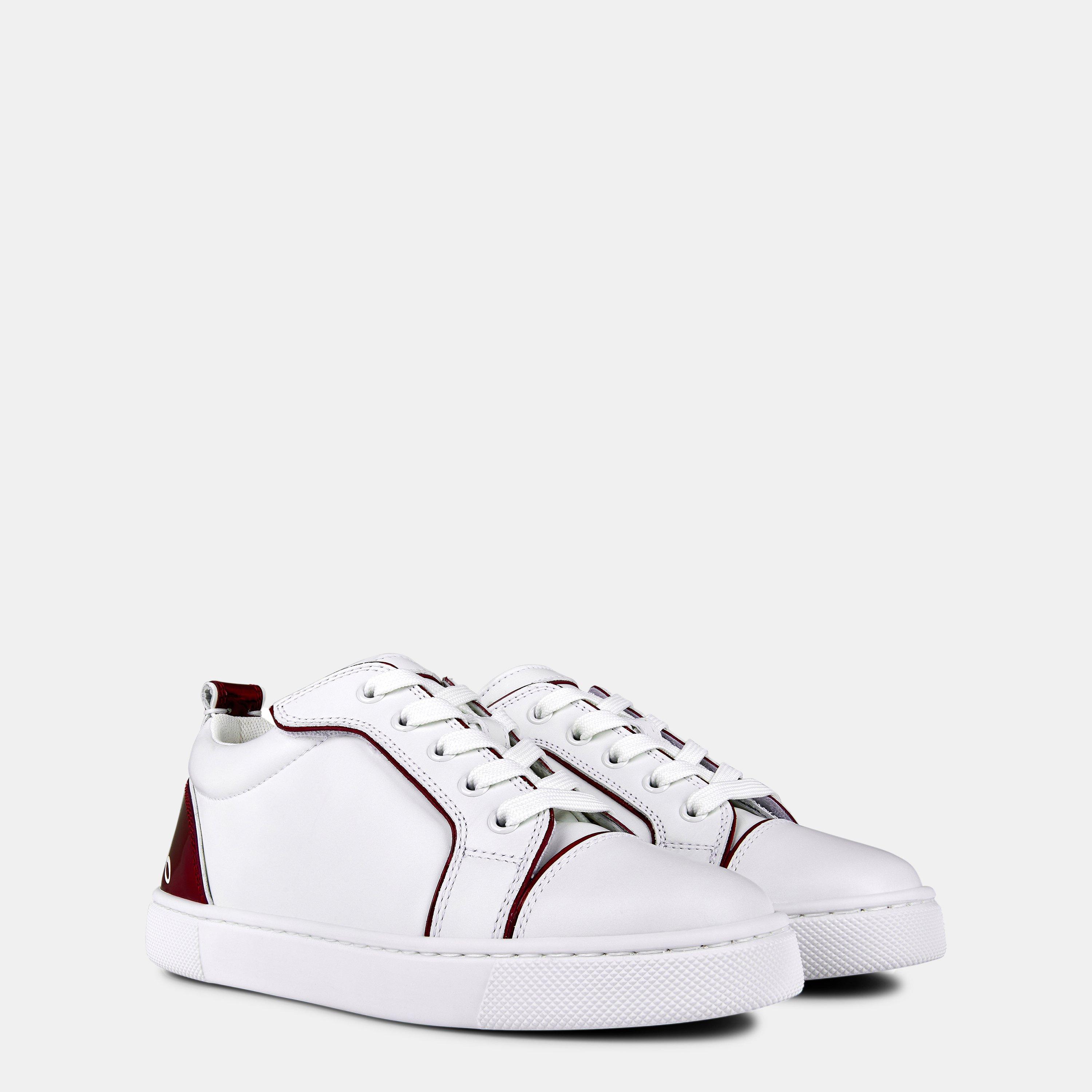 White Red Q647 - Christian Louboutin - Boys' Printed Lemur Leather Funnyto Trainers - 3