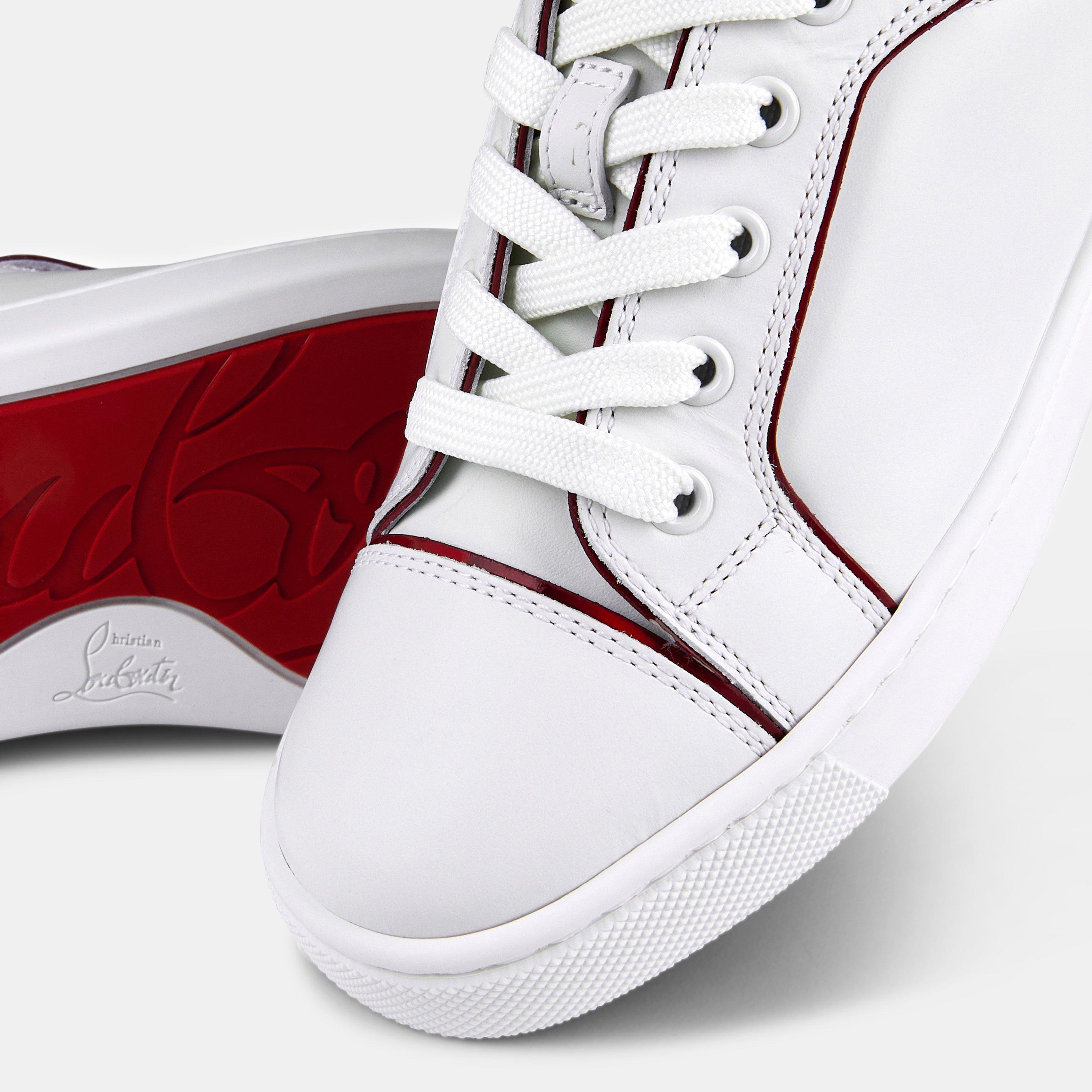 White Red Q647 - Christian Louboutin - Boys' Printed Lemur Leather Funnyto Trainers - 5