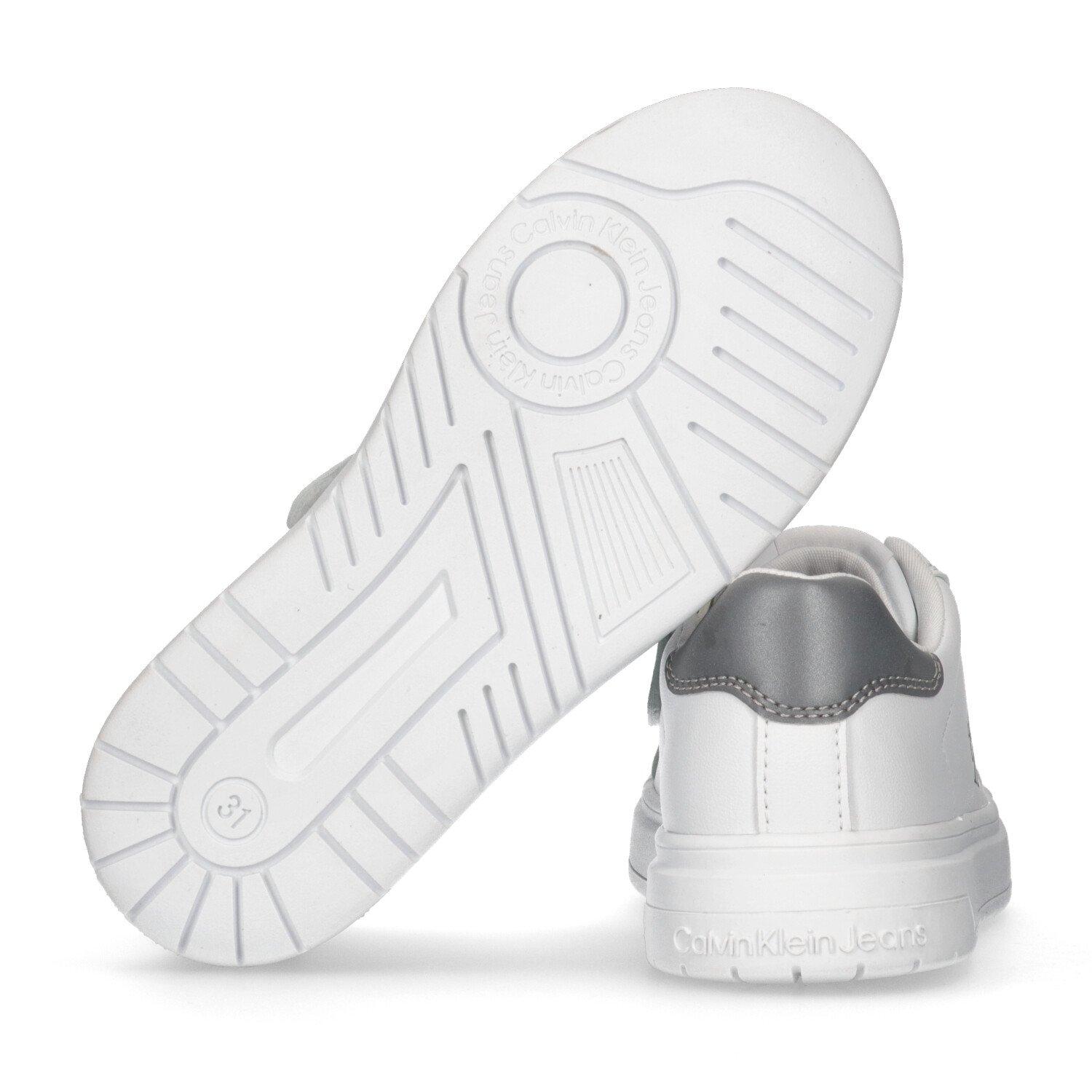 Bijelo/sivo - Calvin Klein Jeans - Low Cut Lace Sneakers Juniors - 4