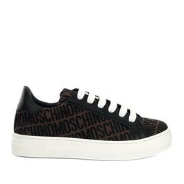 Moschino All Over Logo Print Trainers Juniors