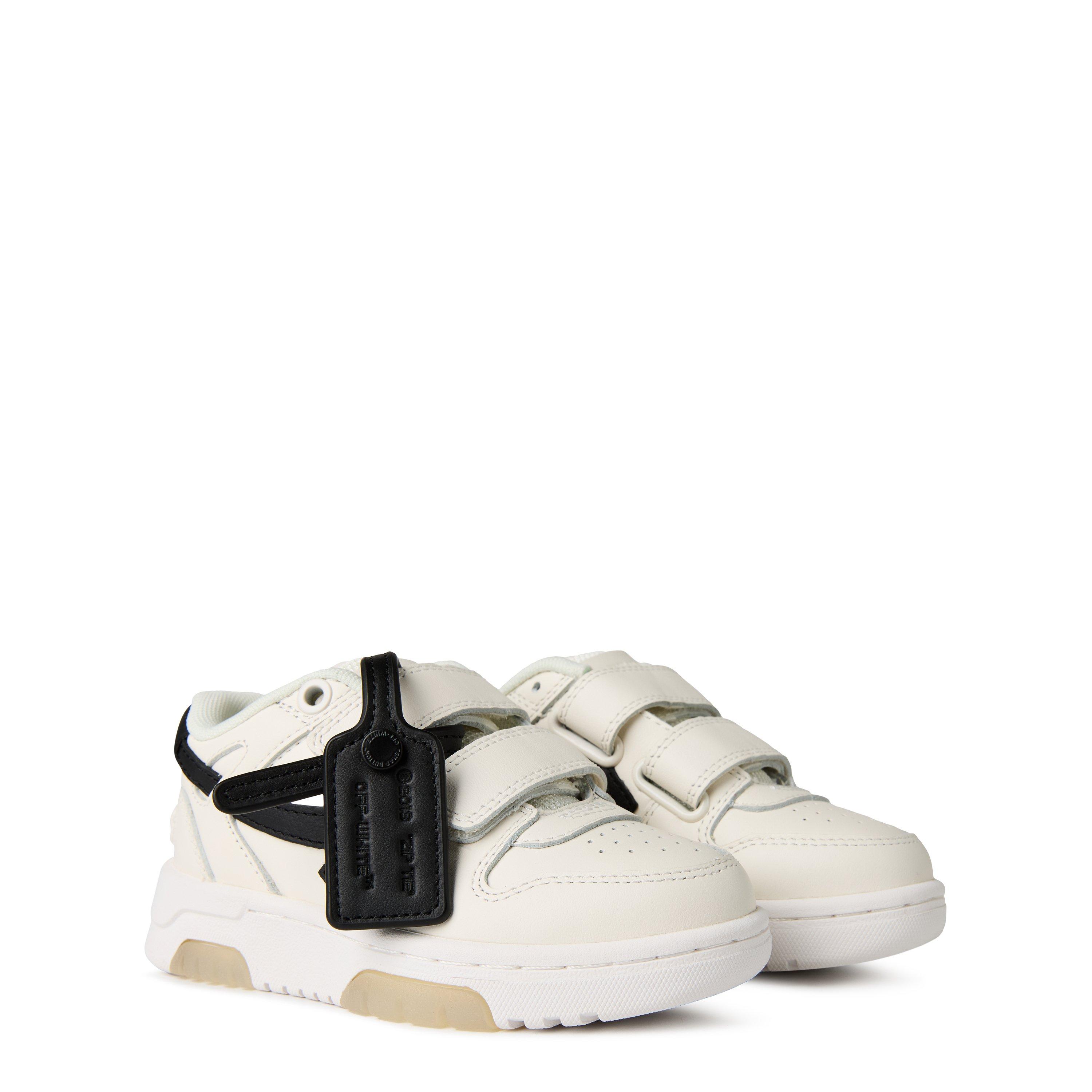 Wht/Blk 0310 - Off White - Kids Out Of Office Trainer Italian Leather Sneakers - 3