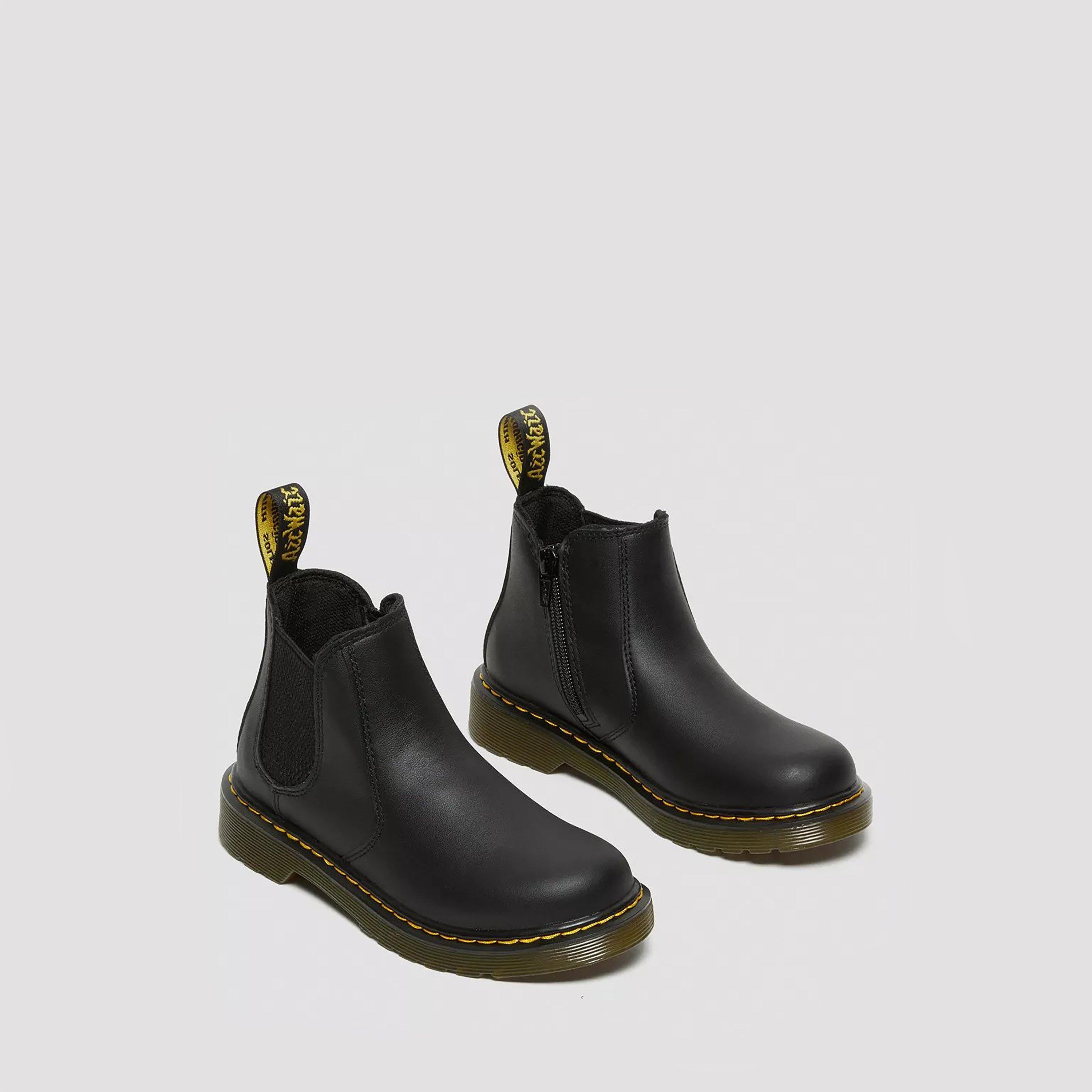 Black - Dr Martens - Kids' Softy T Leather Chelsea Boots - 3
