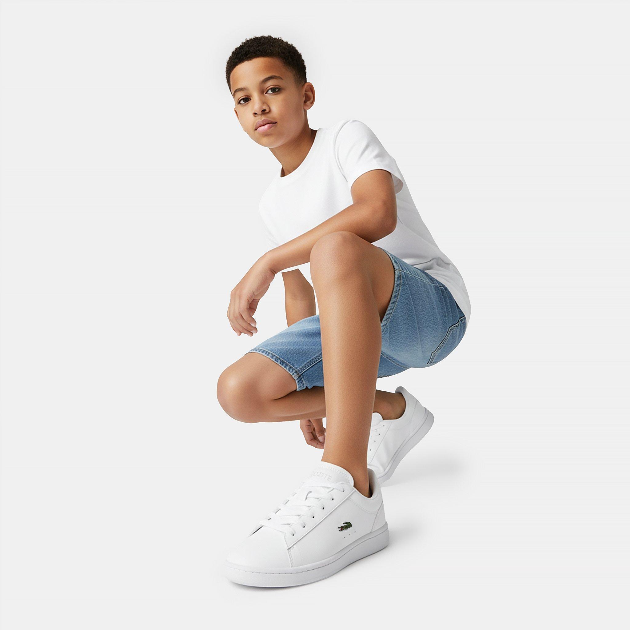 White 21G - Lacoste - Boys' Carnaby Low-Top Trainers - 6