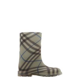 Burberry Check Rubber Marsh High Boots Juniors