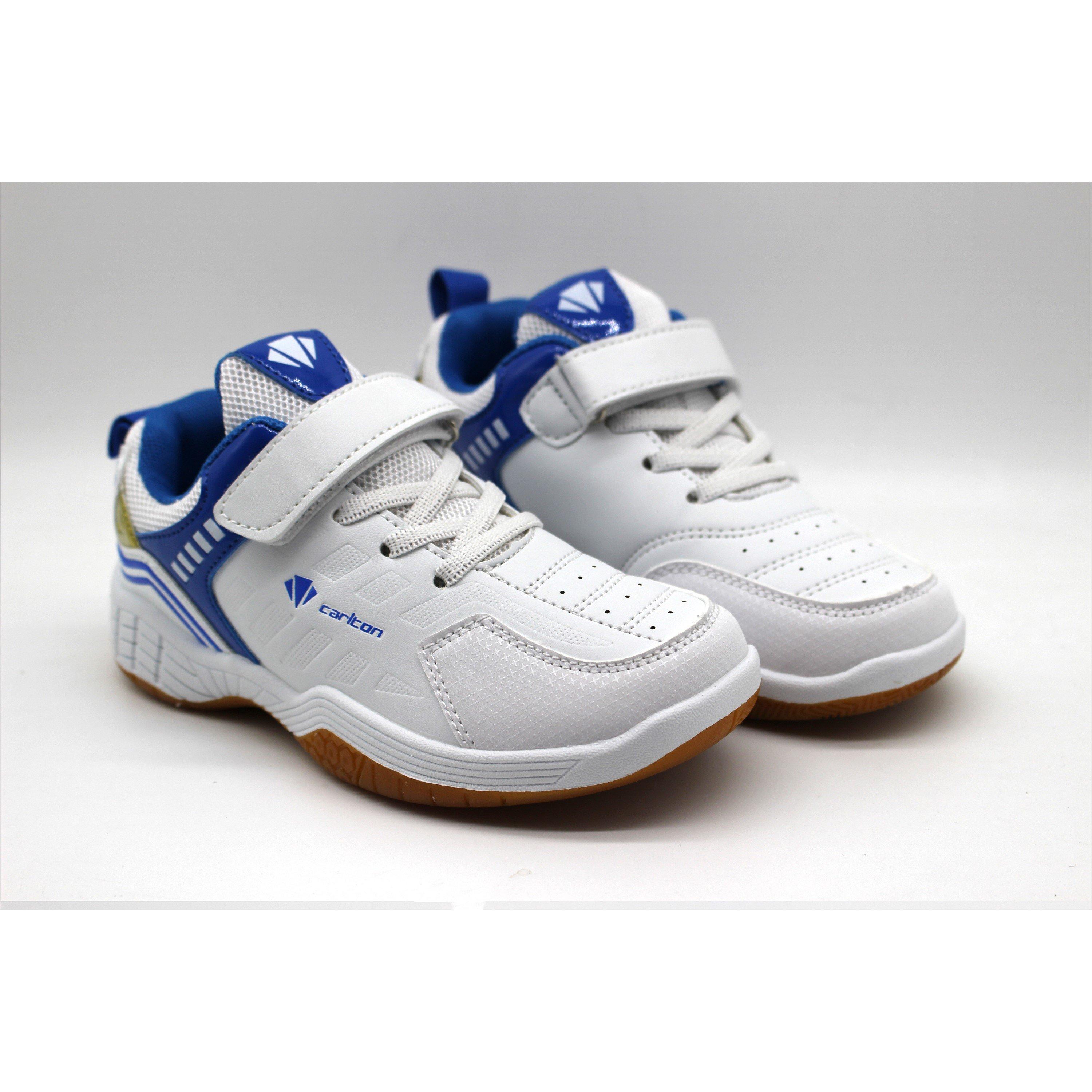 WHITE/ BLUE - Carlton - CC-118K Junior Badminton Shoes - 4