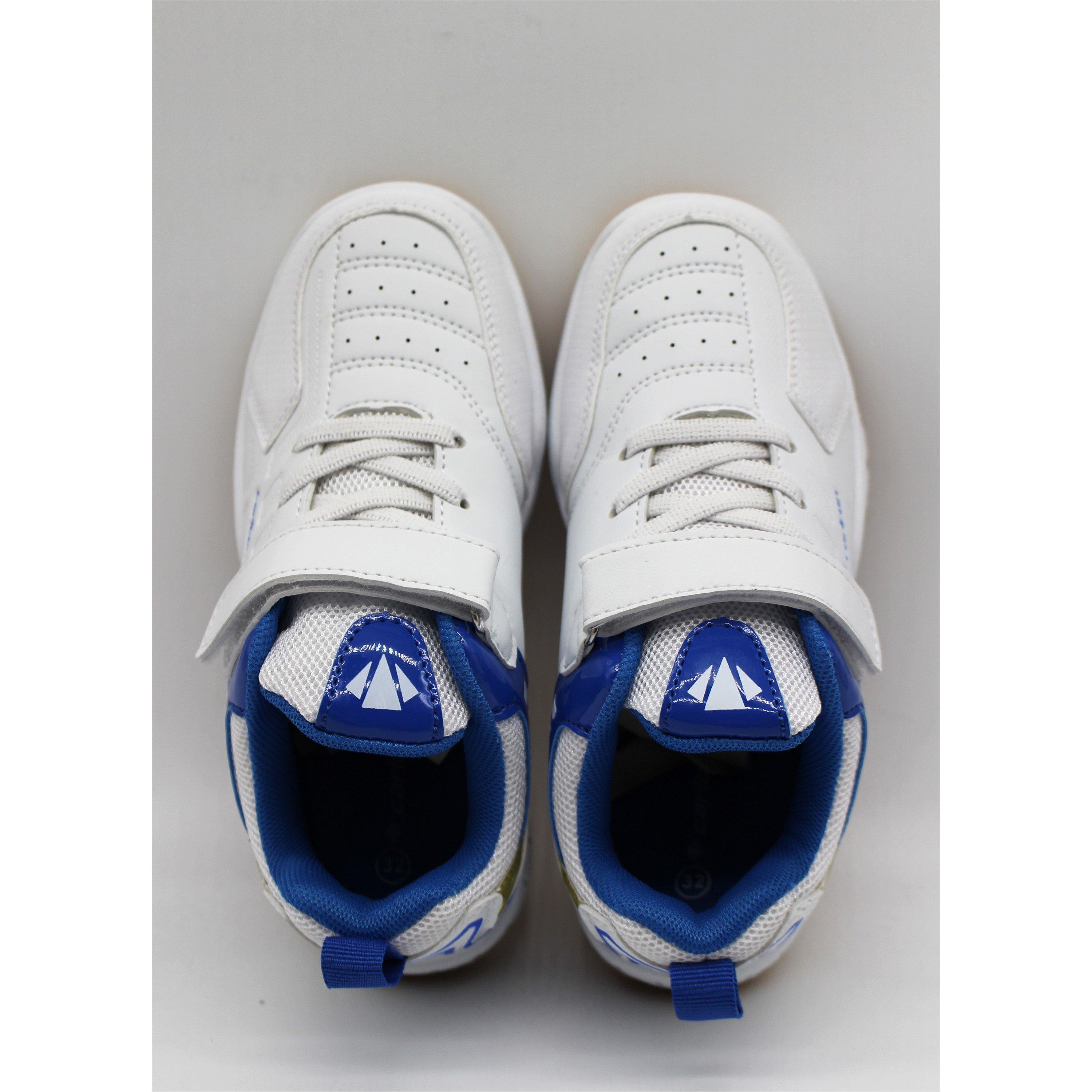 WHITE/ BLUE - Carlton - CC-118K Junior Badminton Shoes - 6