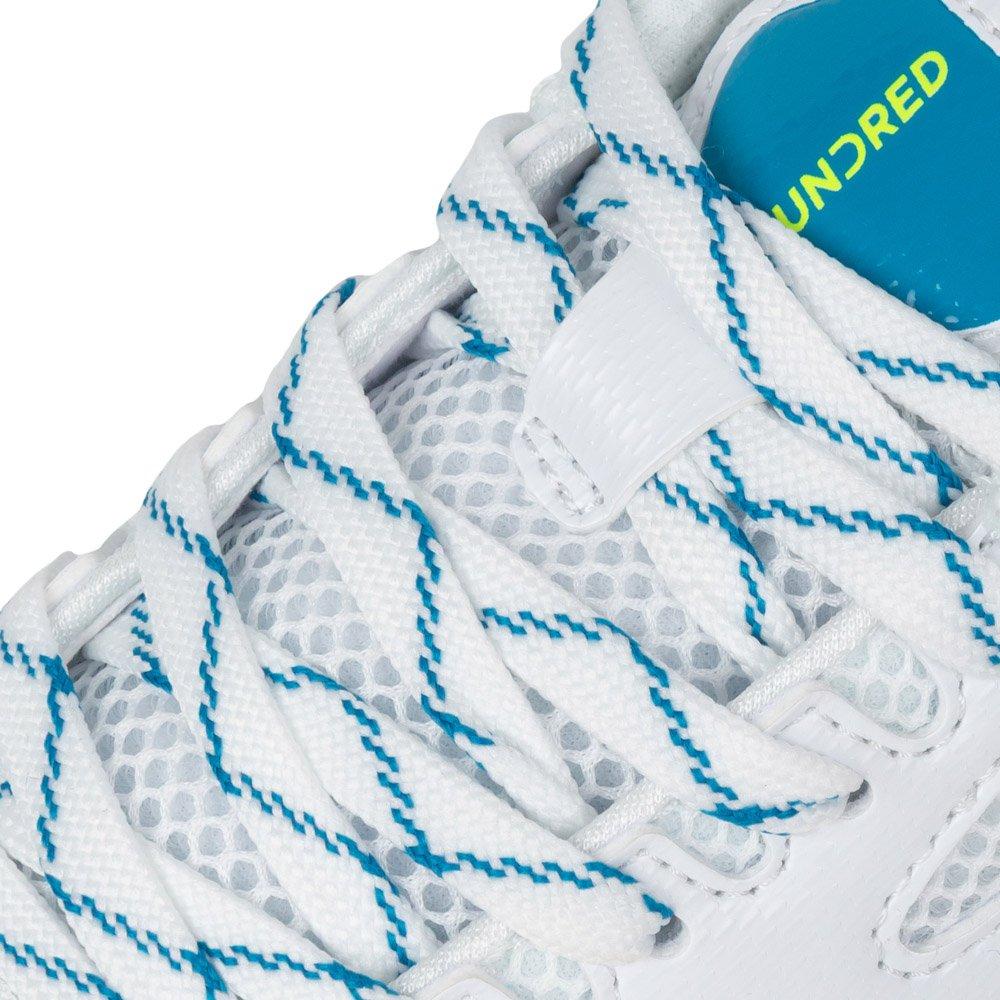 White/Blue/Lime - Hundred - Unisex Kids' Badminton Trainers - 6