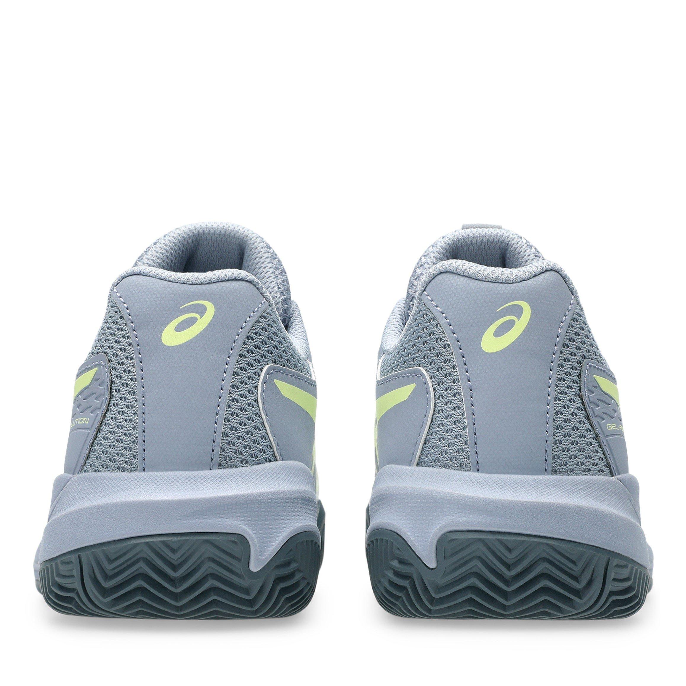 Grey Blue/Pi - Asics - Gel-Resolution X Gs Clay Tennis Shoes Unisex Kids - 7