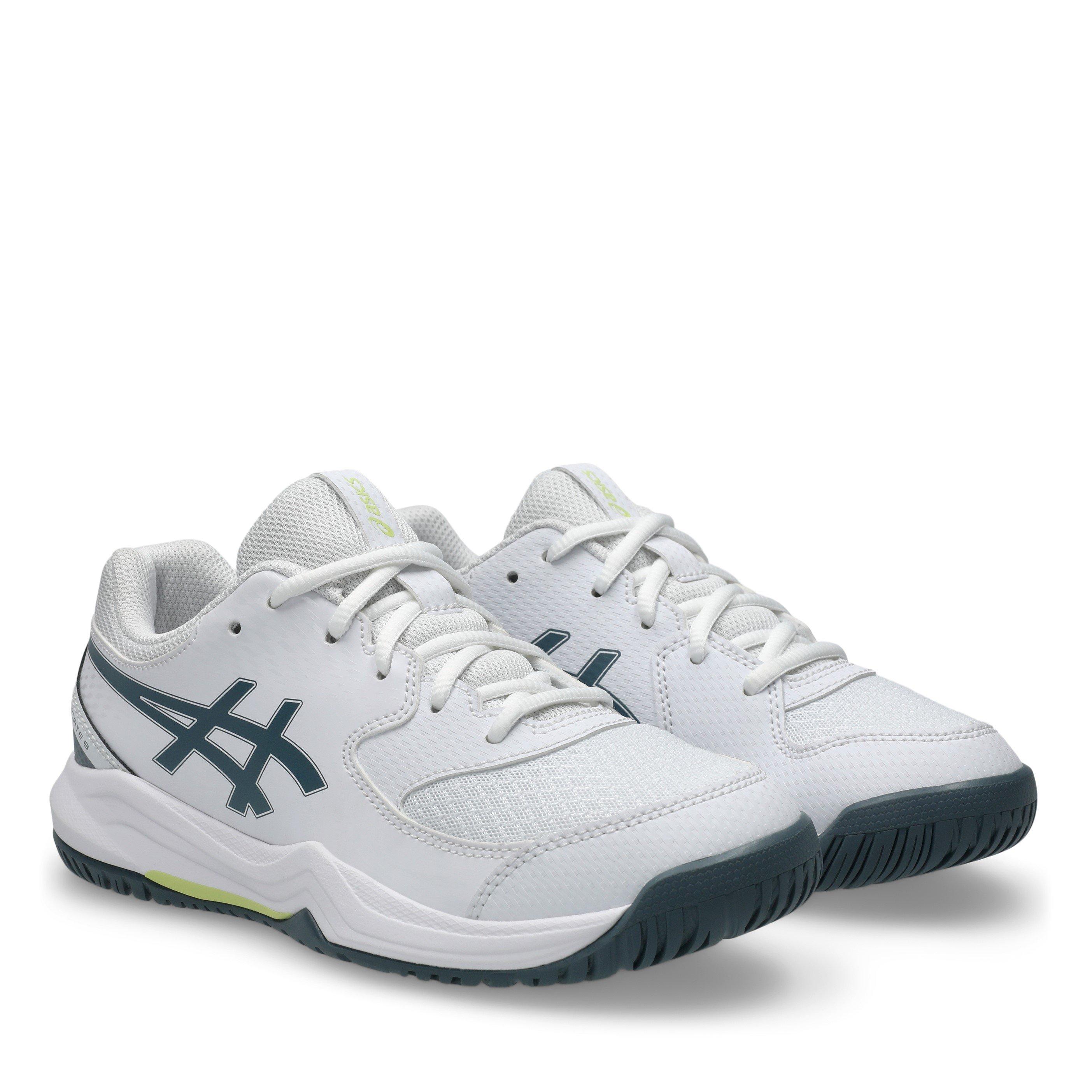 Bianco/Ferro - Asics - Gel-Dedicate 8 Gs Tennis Shoes Unisex Kids - 4
