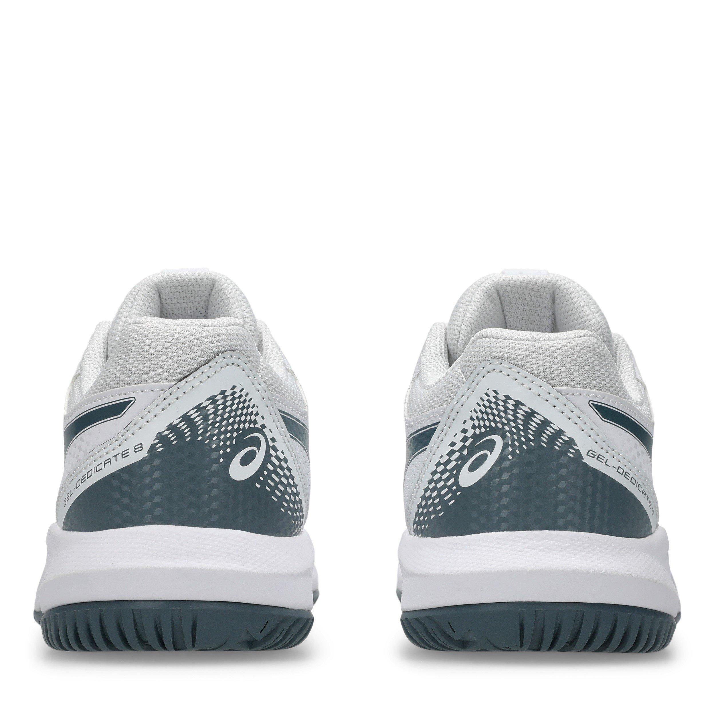 Bianco/Ferro - Asics - Gel-Dedicate 8 Gs Tennis Shoes Unisex Kids - 7