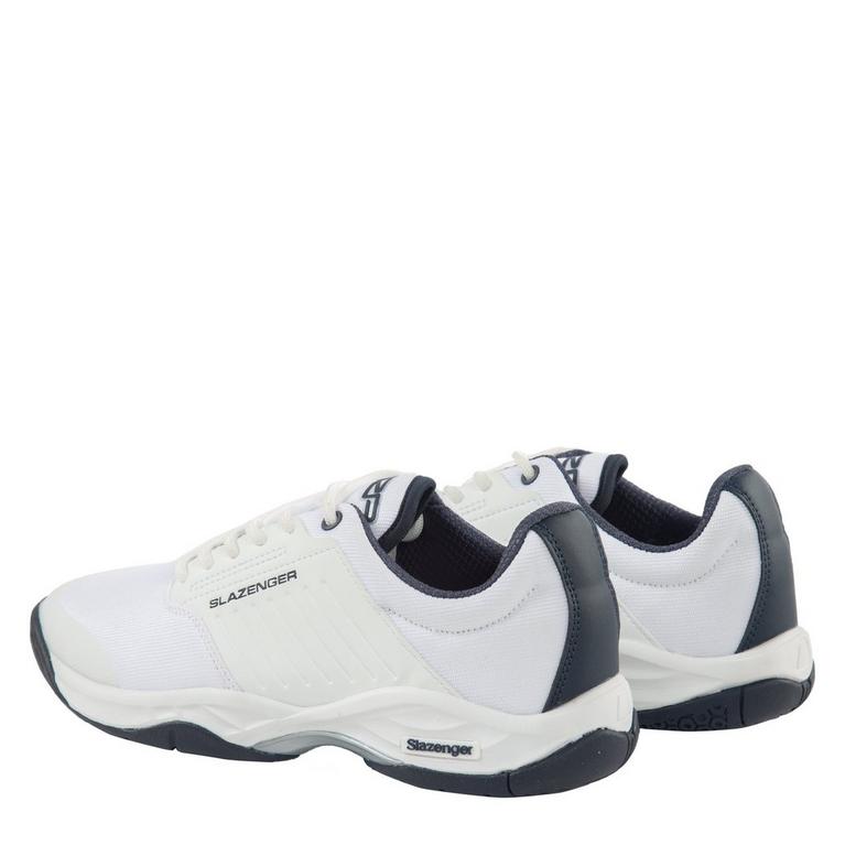 Blanc/Bleu - Slazenger - Serve Junior Tennis Shoes - 4