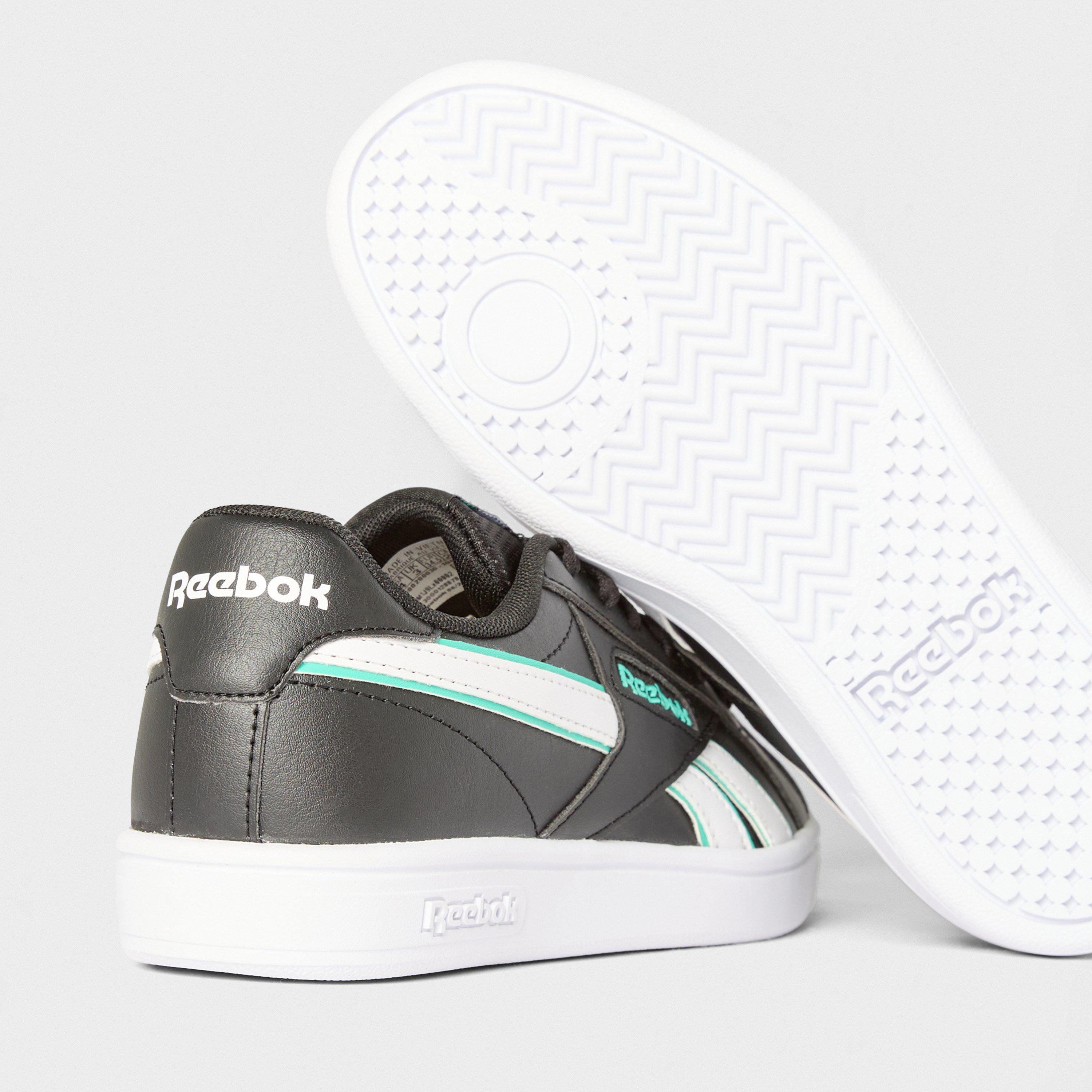 Black/White/Unl - Reebok - Kids' Court Retro Tennis Shoes - 3