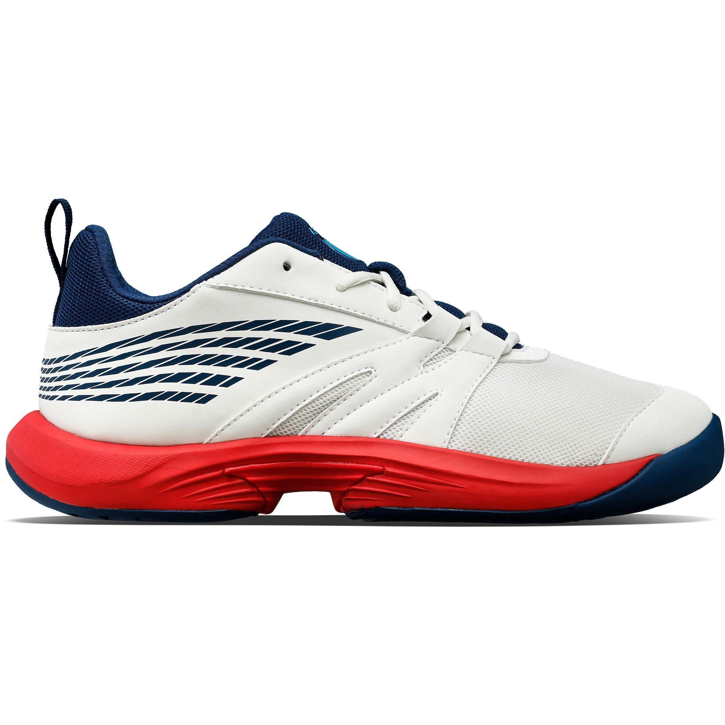 Blanc/Blu/Lolli - K-Swiss - Unisex Kids' Speedtrac Hard Court Lace Up Tennis Shoes - 1