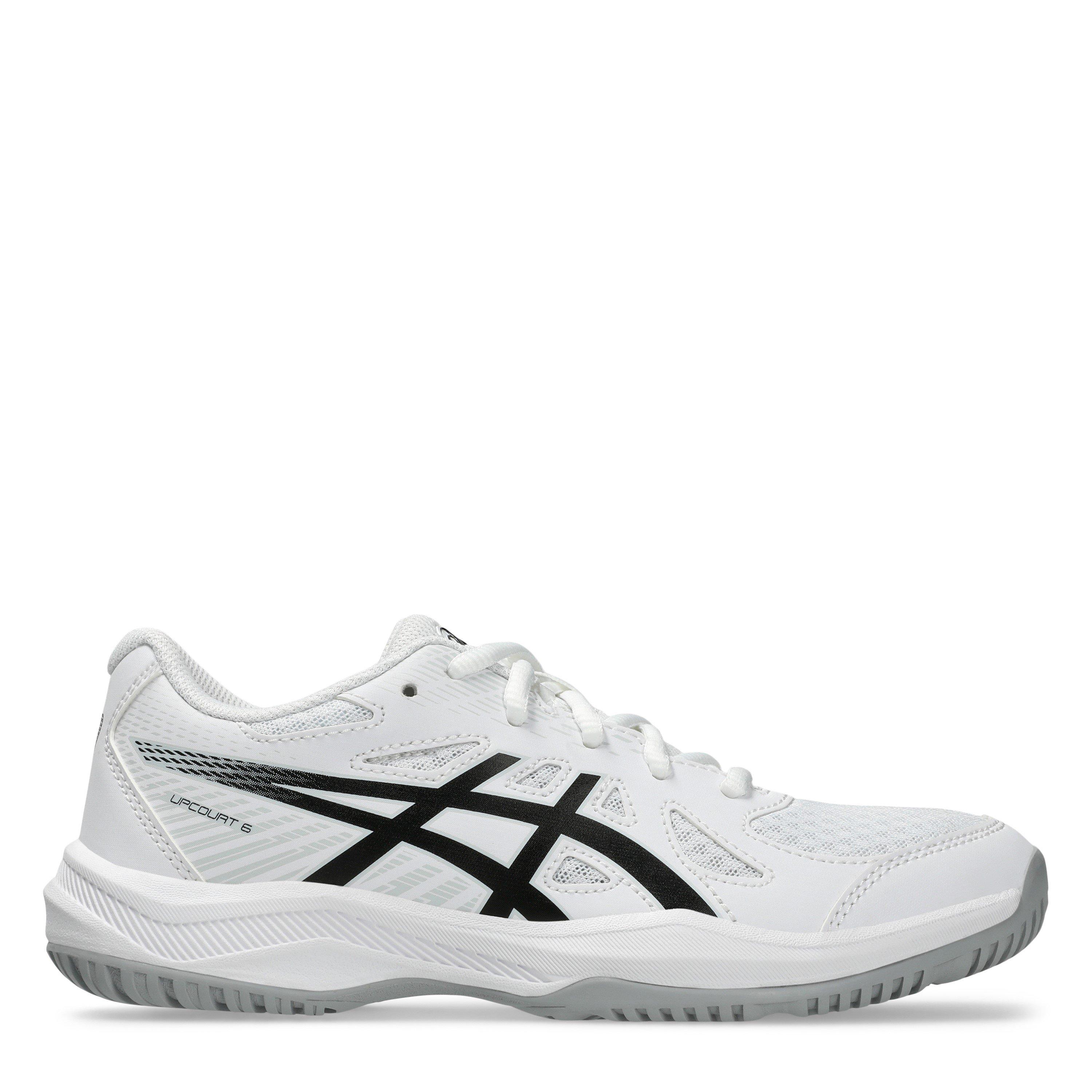 Asics Boys Kids' Upcourt Netball Shoes - White/Black - 6 (40)