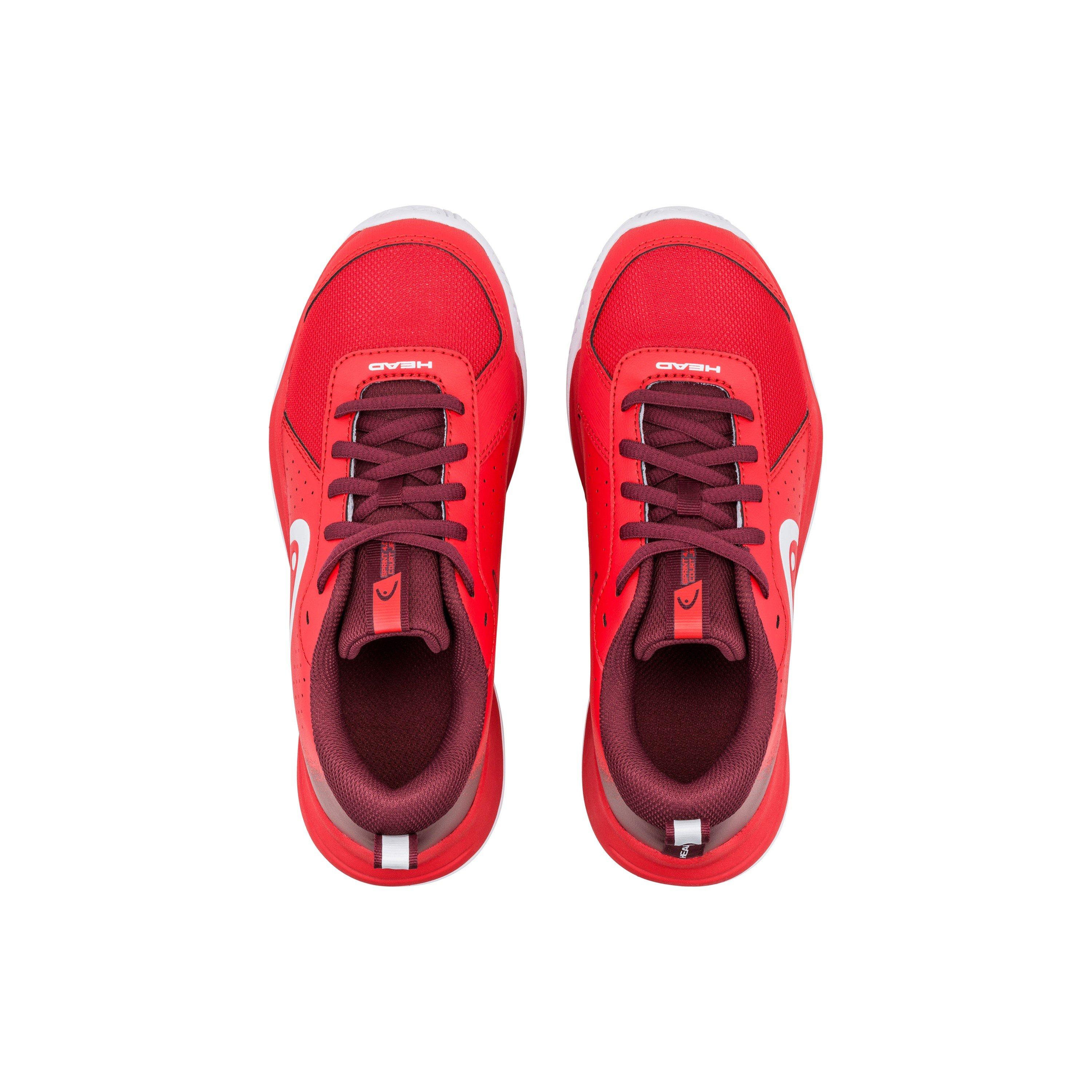 Rosso Rosso Scuro - HEAD - Sprint Court 4.0 Junior Tennis Shoe - 4