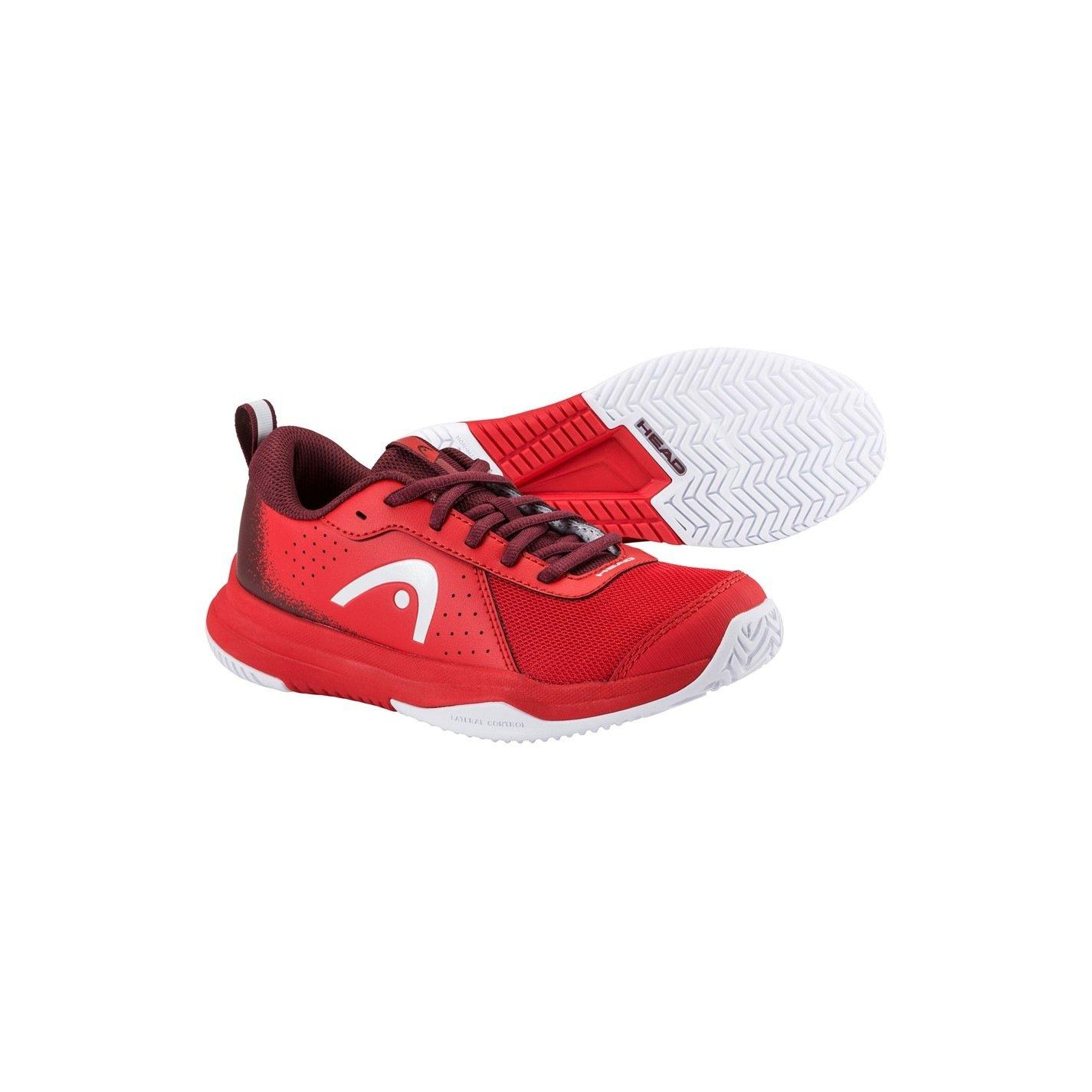 Red Dark Red - HEAD - Sprint Court 4.0 Junior Tennis Shoe - 6