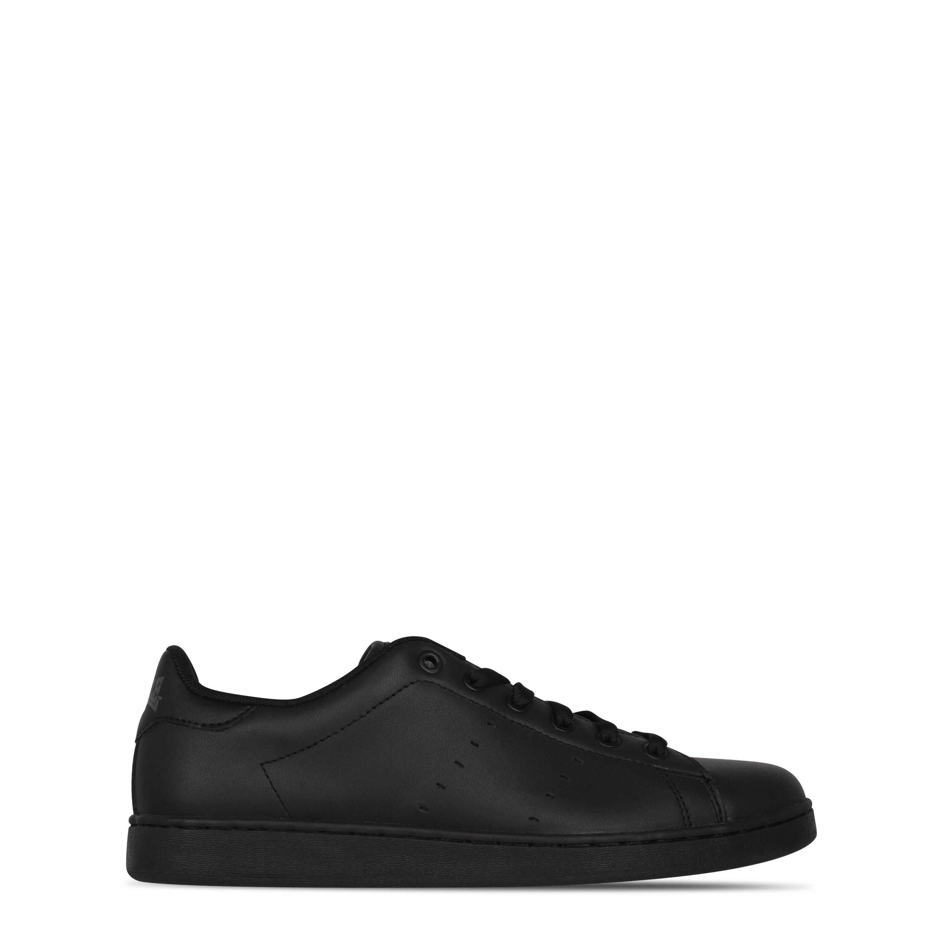 Lonsdale Boys Leyton Leather Trainers Juniors - Black/Black - 3 (35.5)