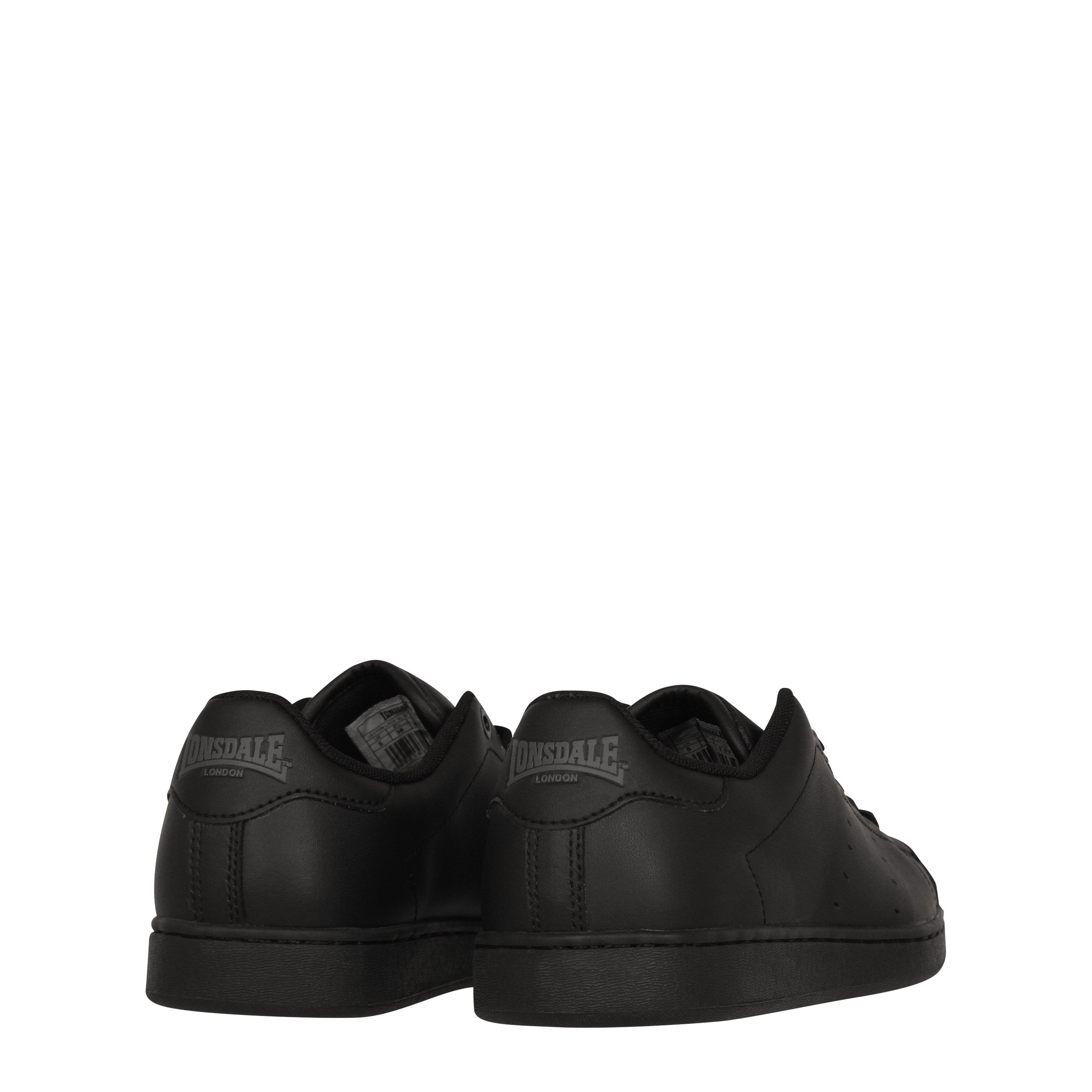 Crno/Crno - Lonsdale - Leyton Leather Trainers Juniors - 4