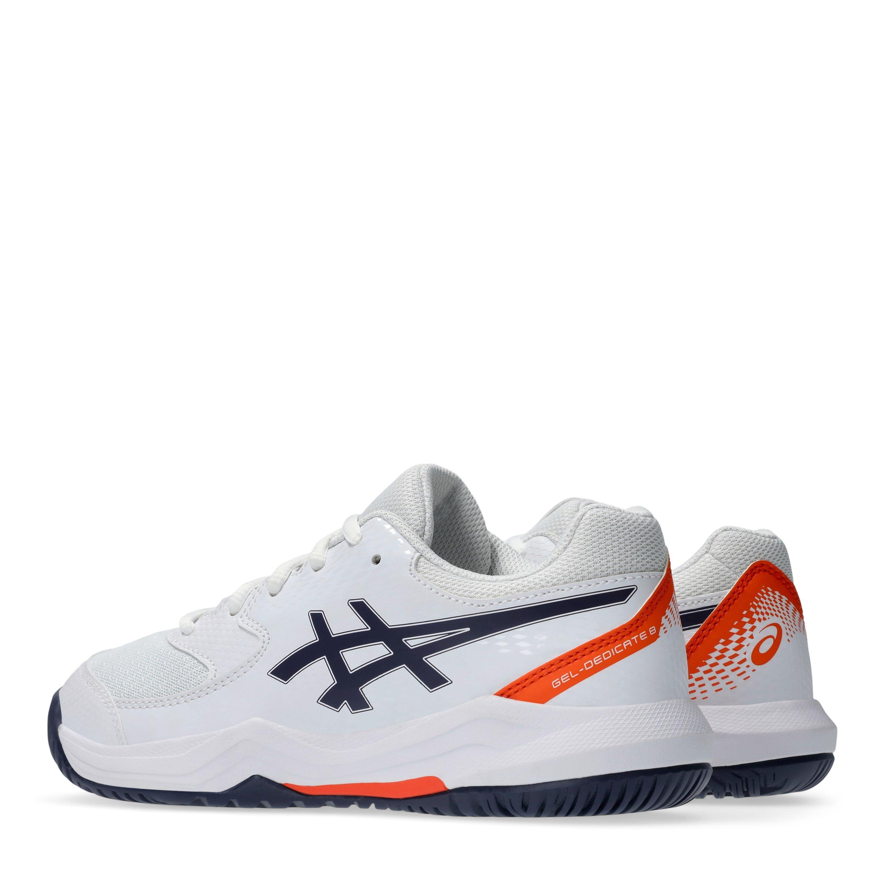 Bianco/Indaco - Asics - Gel-Dedicate 8 Gs Tennis Shoes Unisex Kids - 5