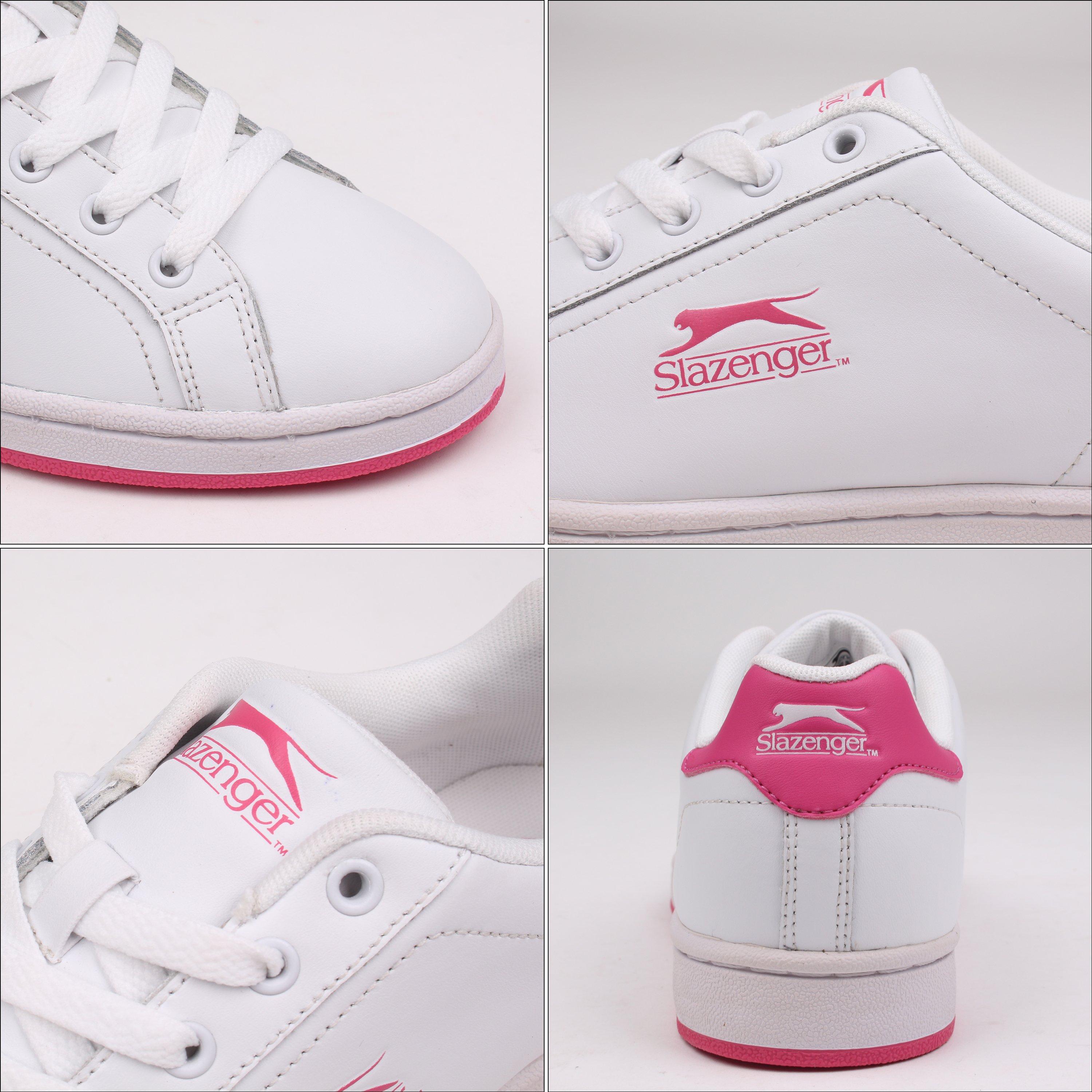 Hvid/Cerise - Slazenger - Ash Lace Trainers Junior - 6