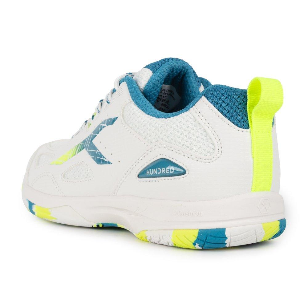 WHITE/BLUE/LIME - Hundred - Galaxy Childrens Badminton Shoes - 3