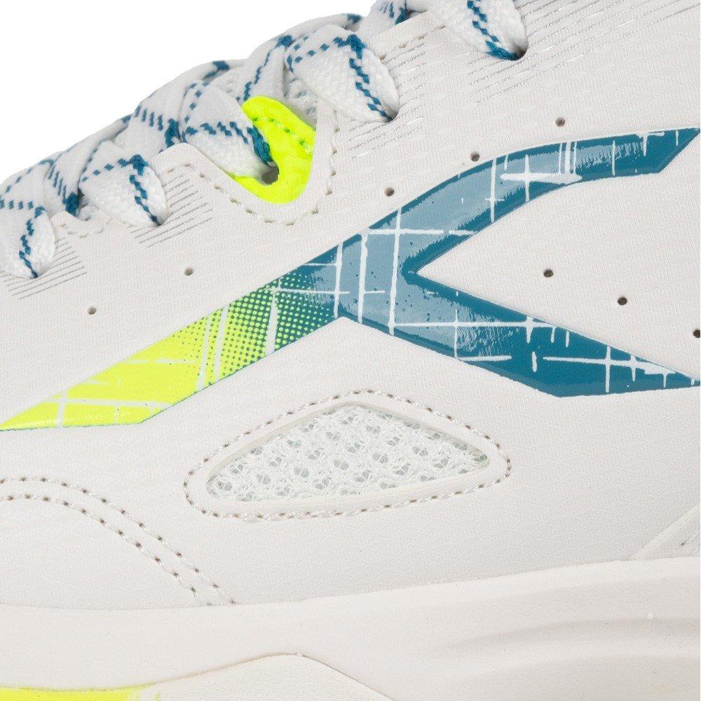 WHITE/BLUE/LIME - Hundred - Galaxy Childrens Badminton Shoes - 5