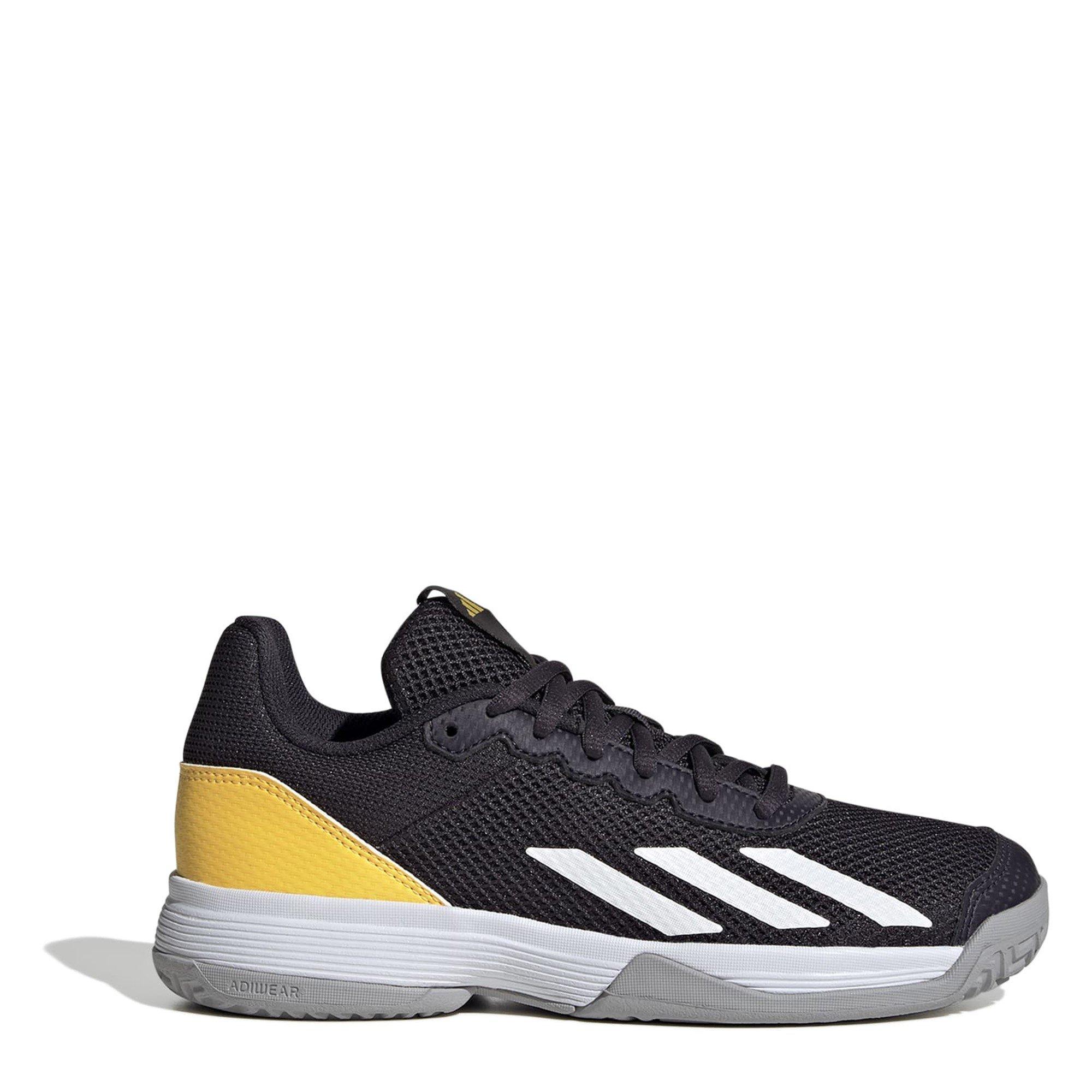 Aurora Black/Ft - adidas - Courtflash Tennis Shoes Juniors - 1