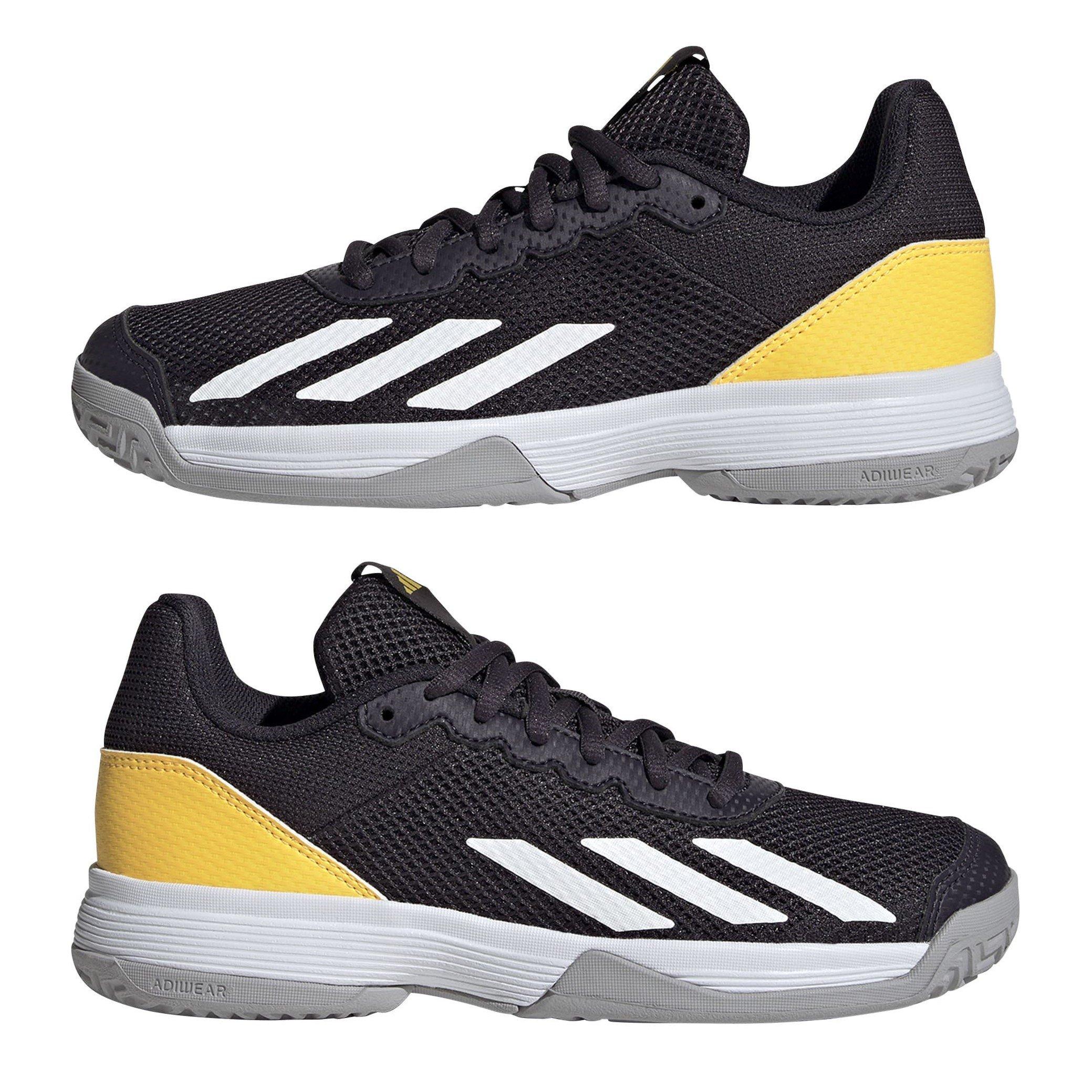 Aurora Black/Ft - adidas - Courtflash Tennis Shoes Juniors - 9