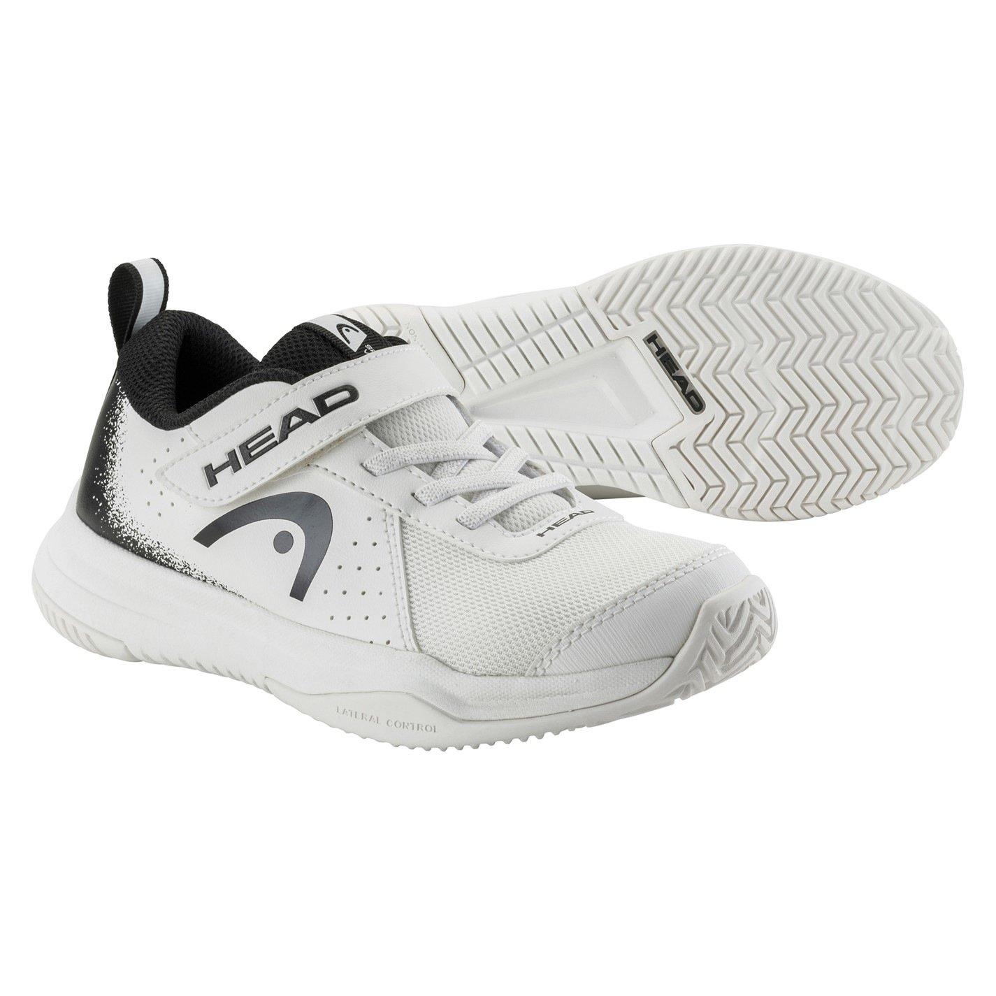 White/Blk - HEAD - Sprint Velcro 4.0 Kids Tennis Shoes - 3