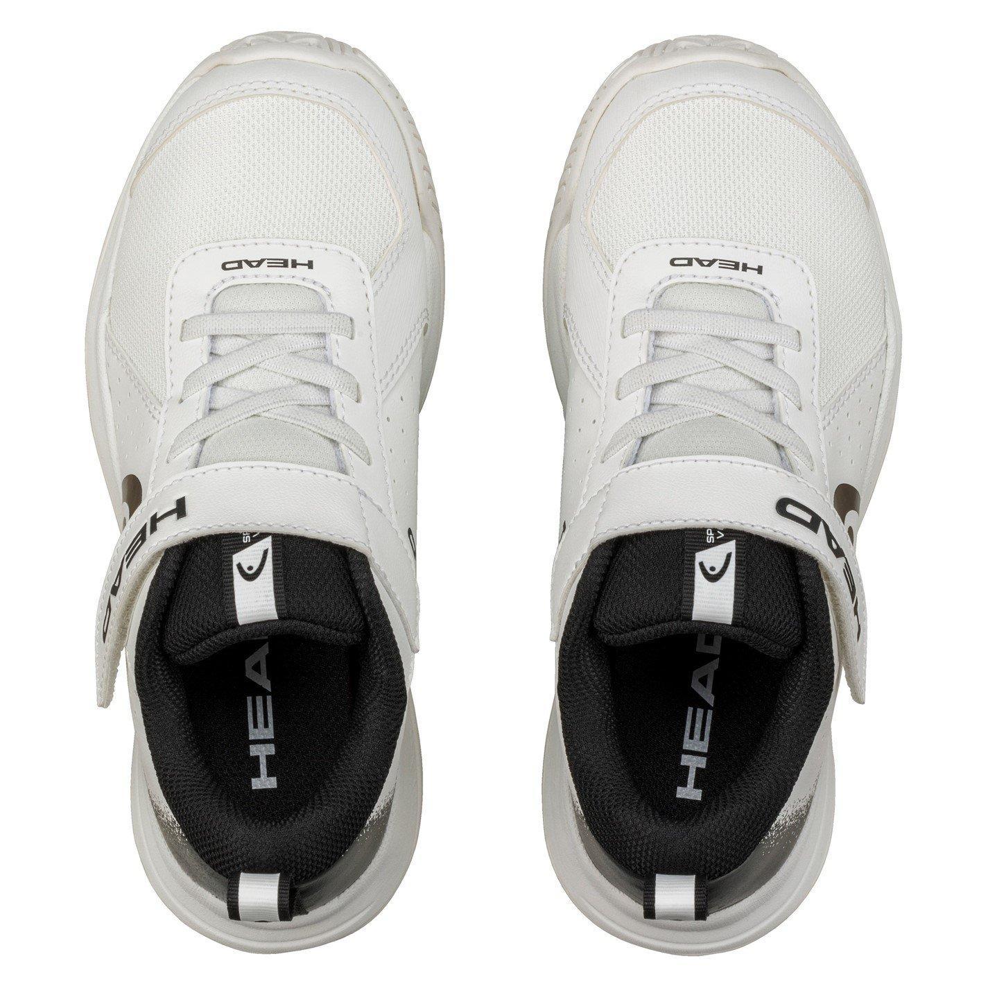 White/Blk - HEAD - Sprint Velcro 4.0 Kids Tennis Shoes - 4